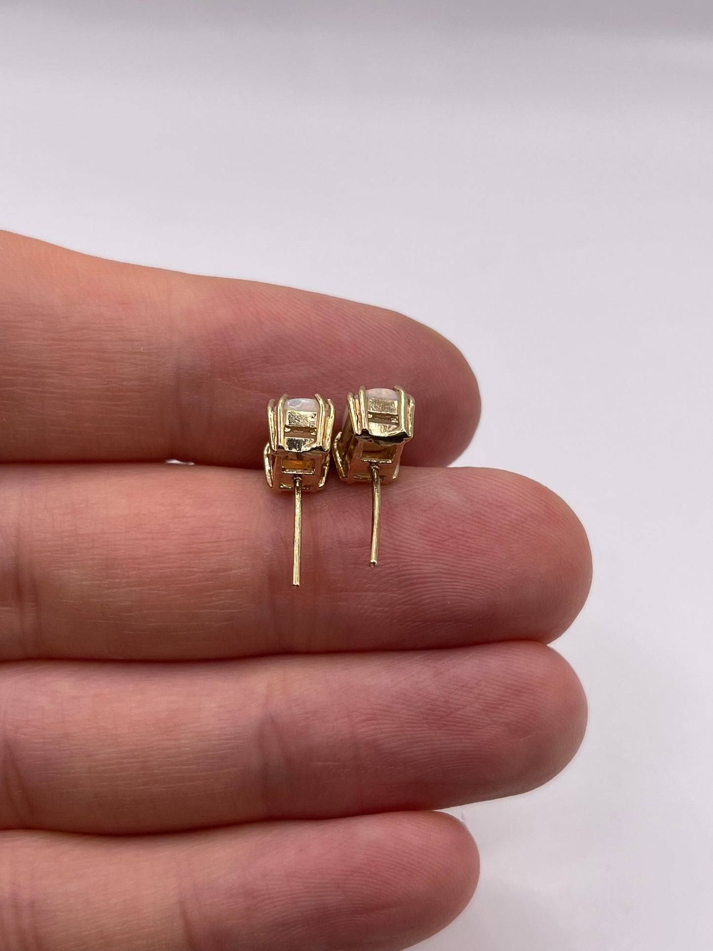 9ct gold opal earrings