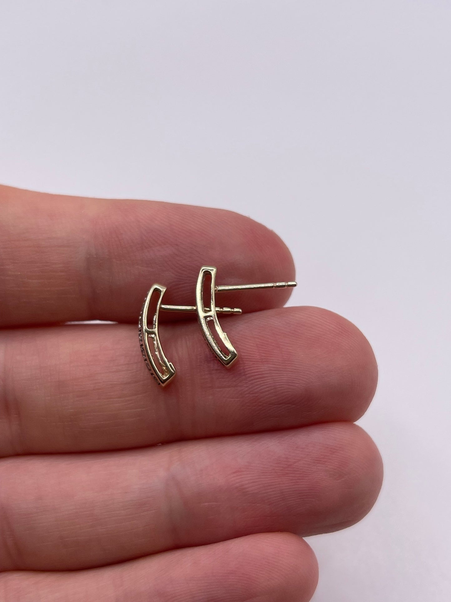 9ct gold diamond earrings