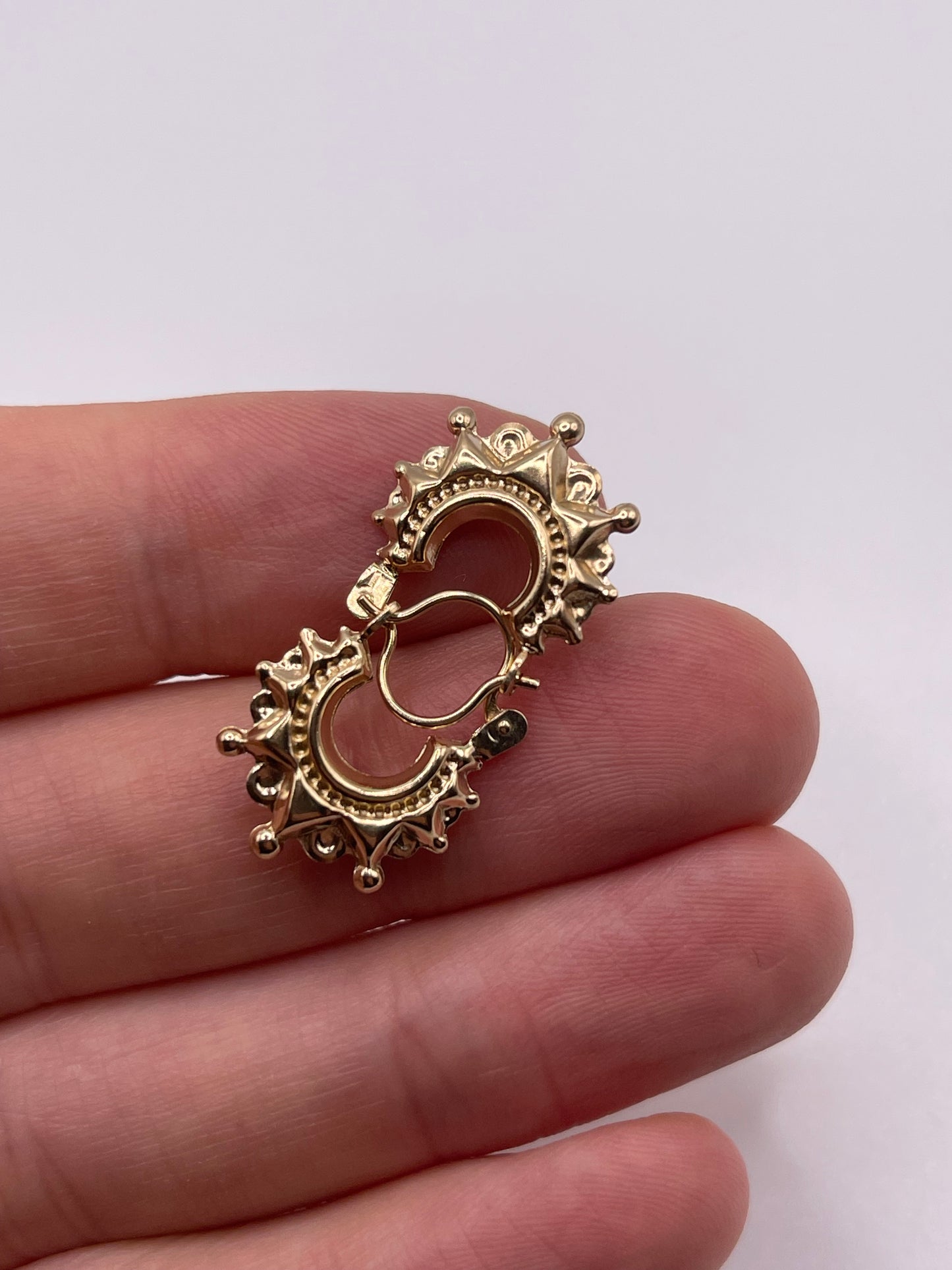 9ct gold creole earrings
