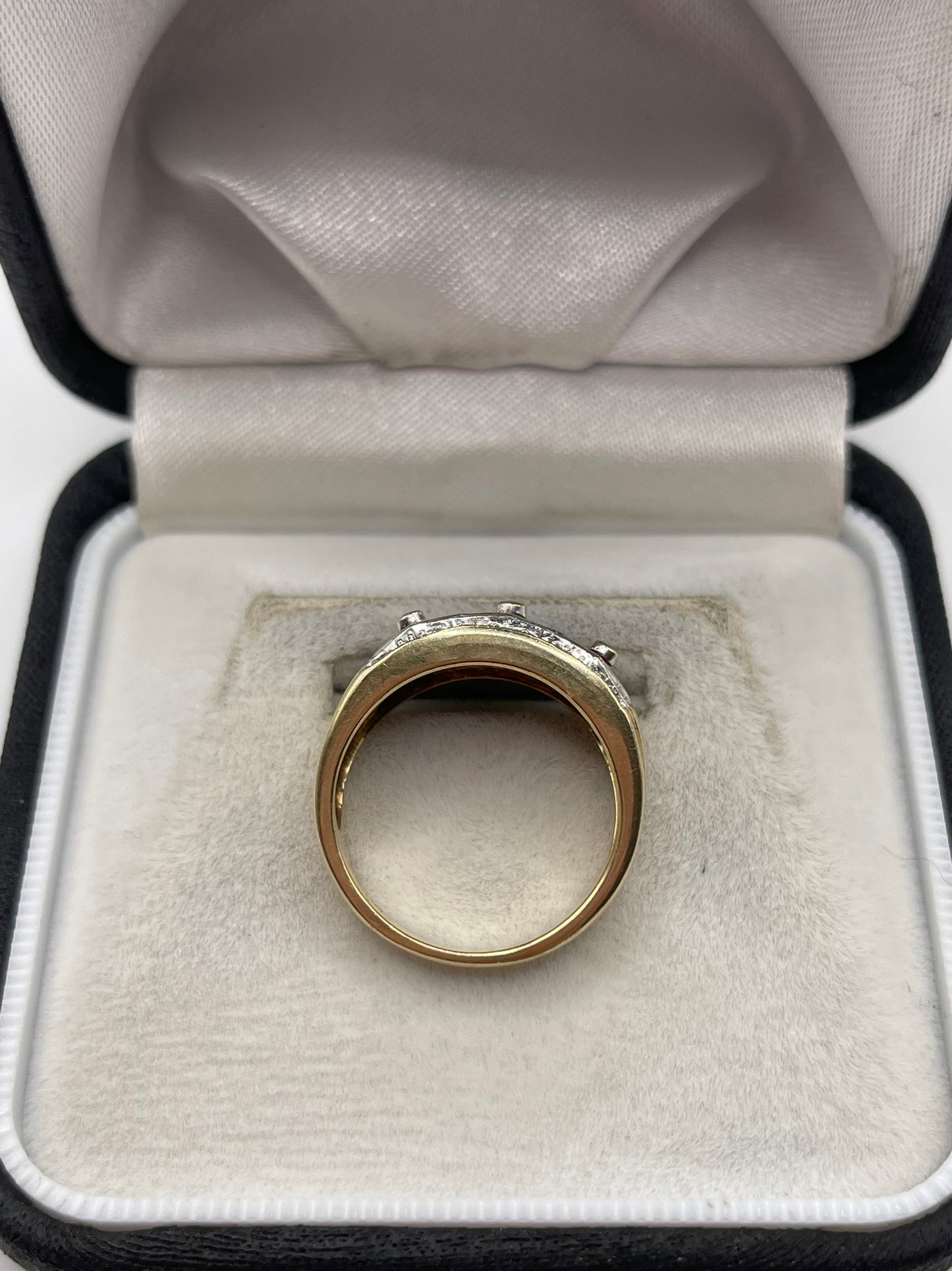 9ct gold ruby and diamond ring