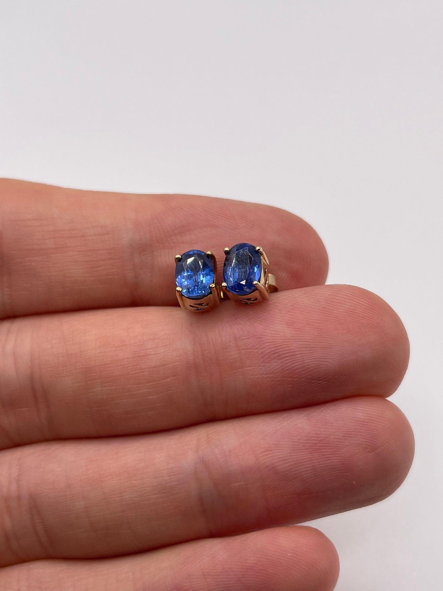 9ct gold kyanite earrings