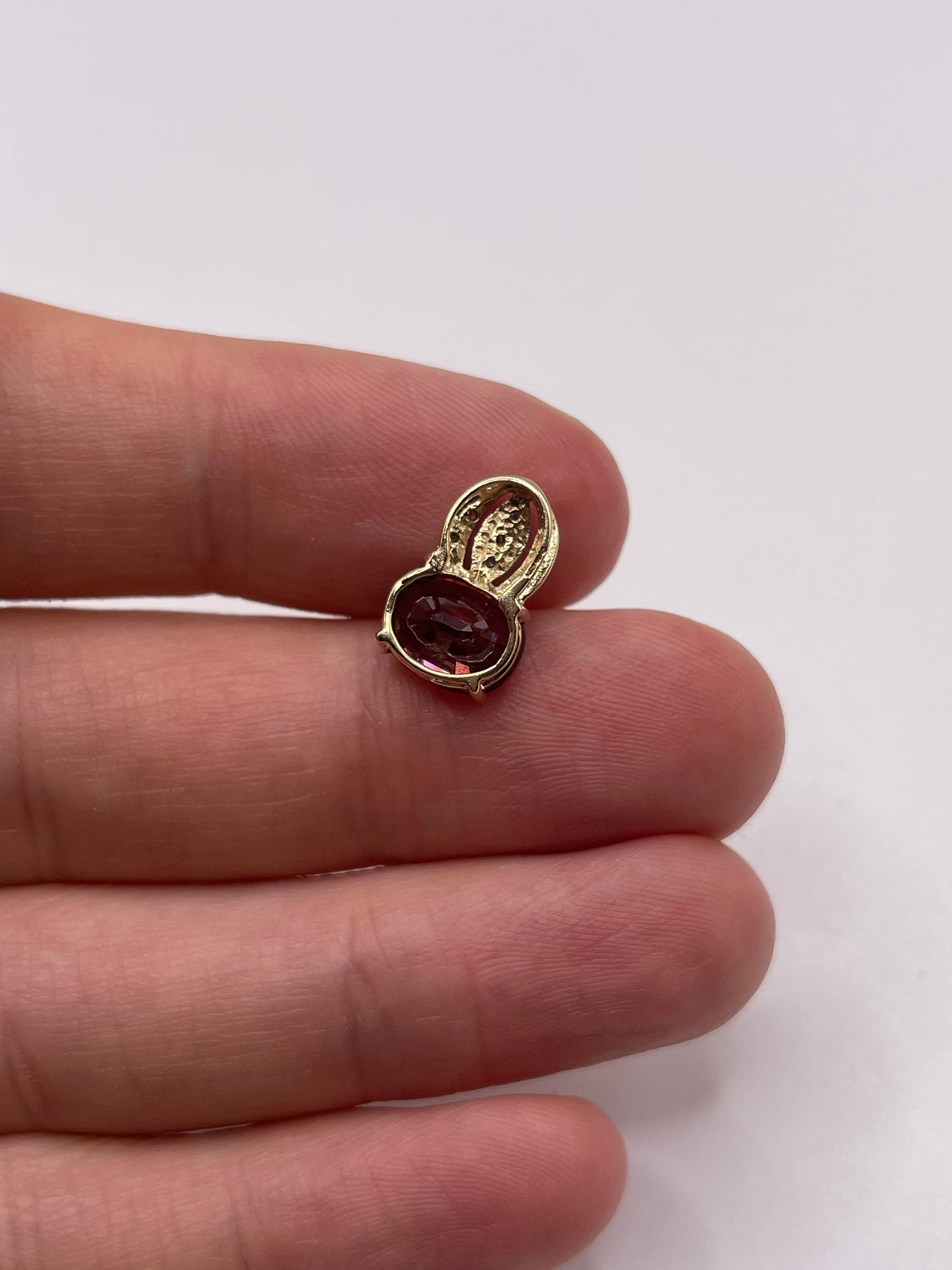 9ct gold tourmaline and diamond pendant