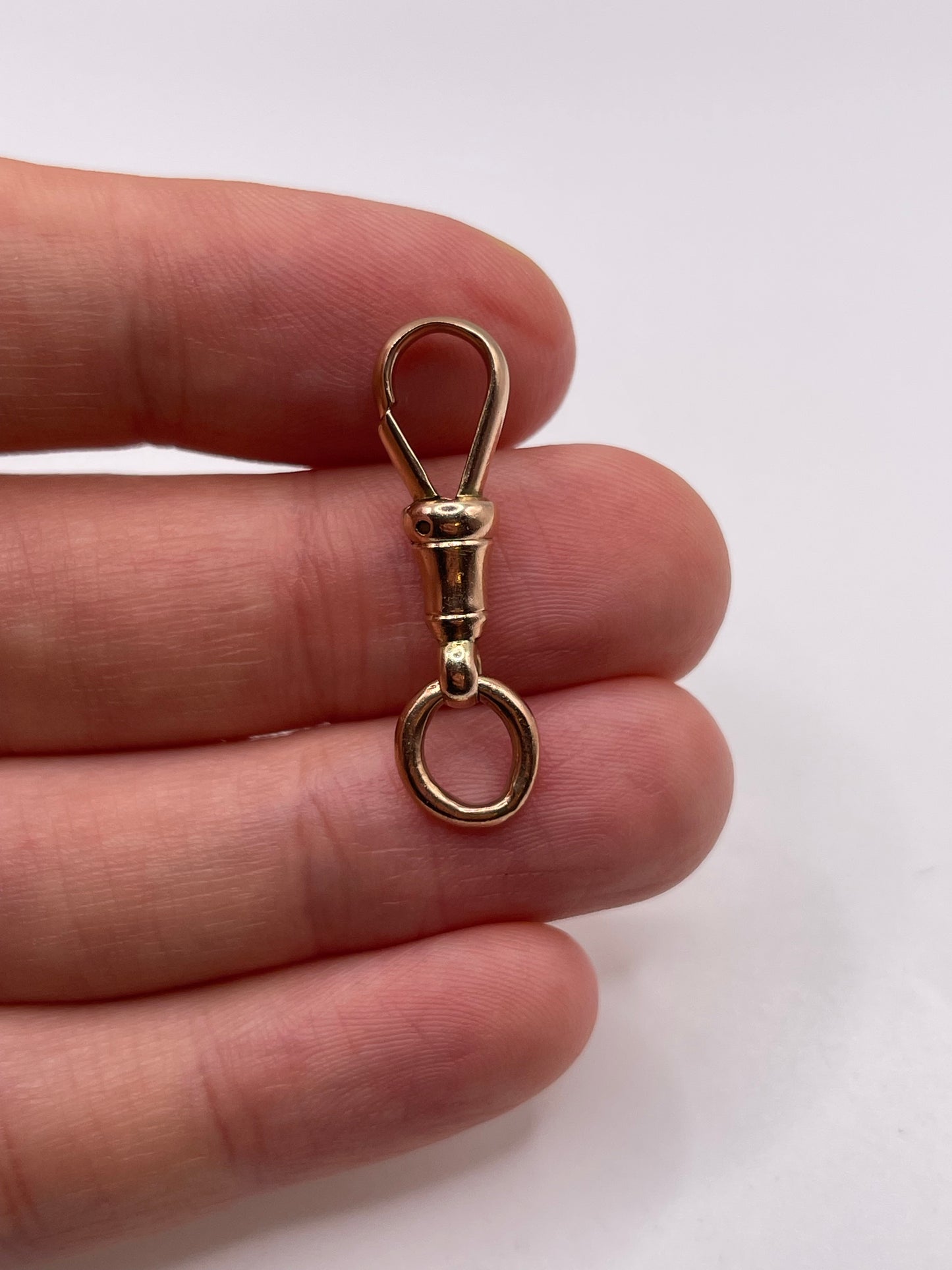 9ct rose gold dog clip 2