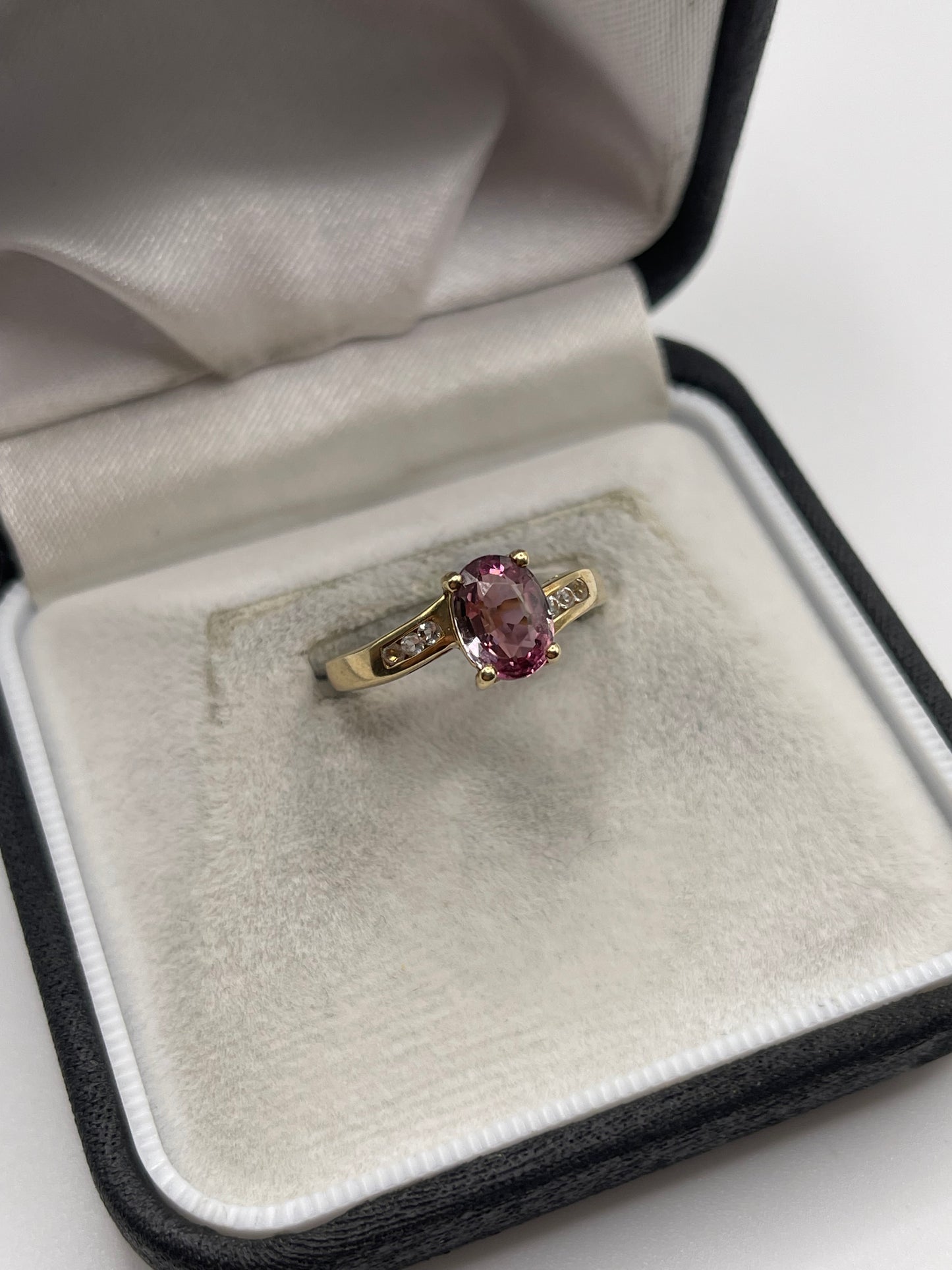 9ct gold topaz and zircon ring