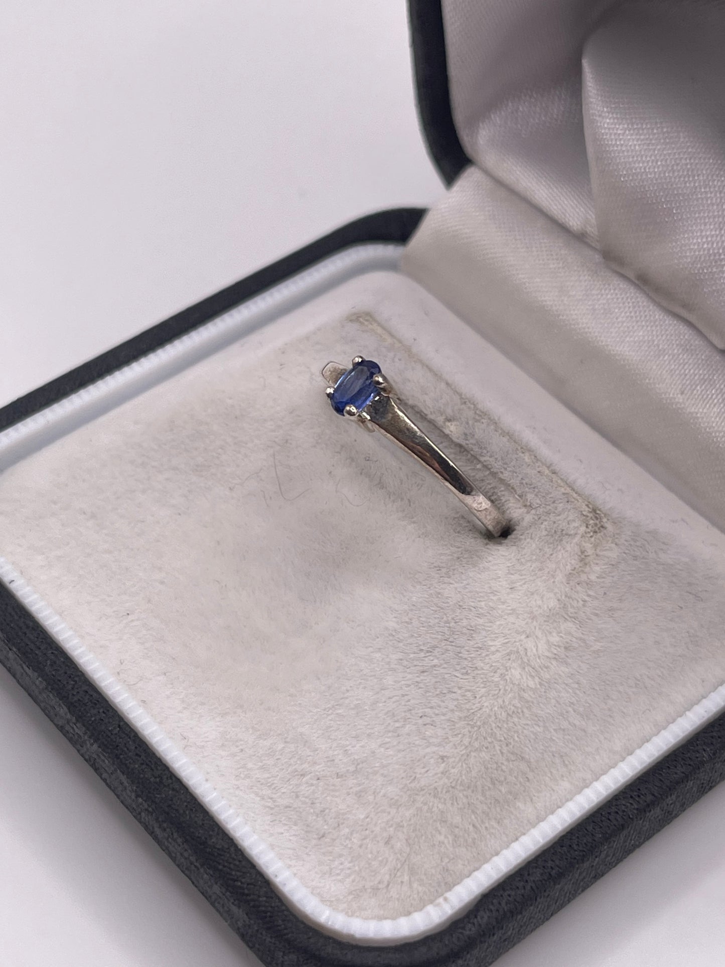 Silver kyanite ring