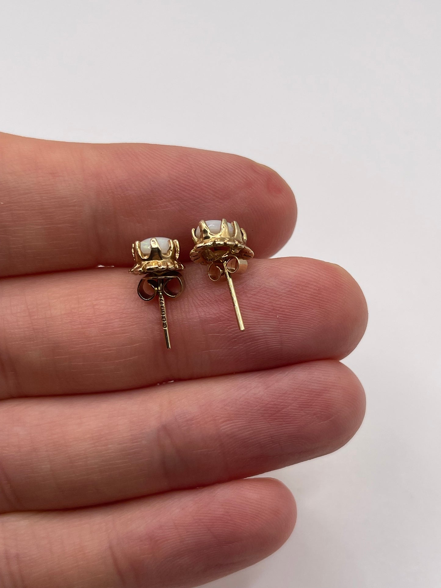 9ct gold opal earrings