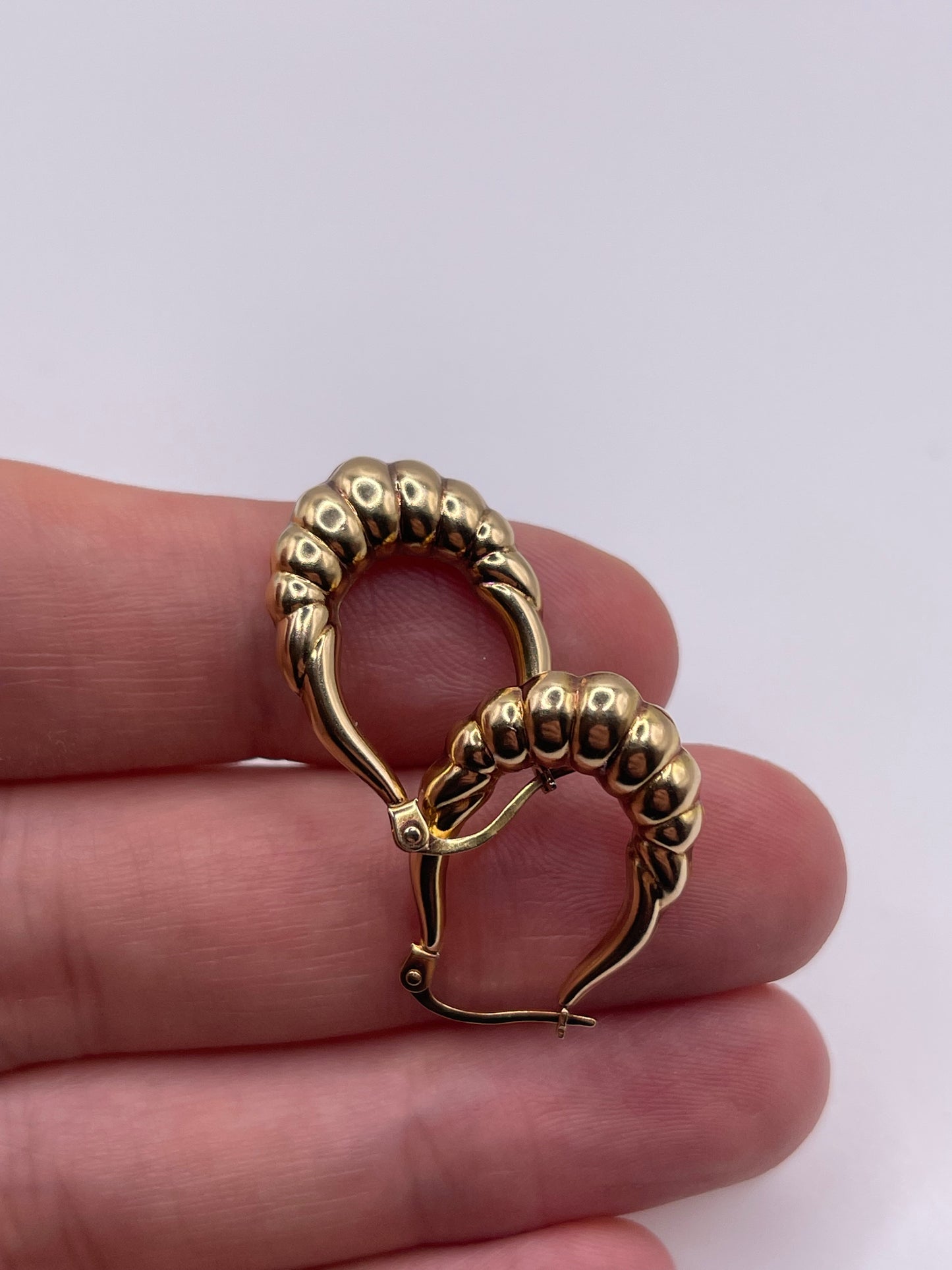9ct gold creole earrings