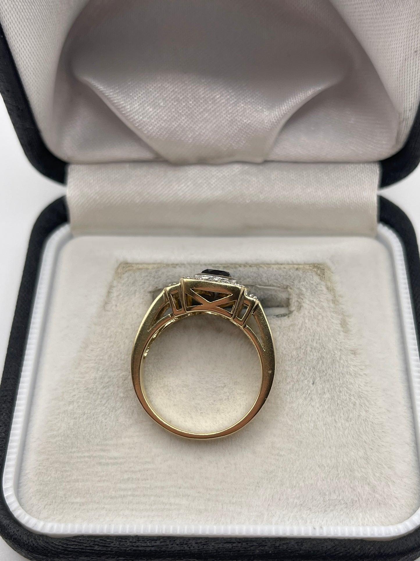 9ct gold diamond cluster ring