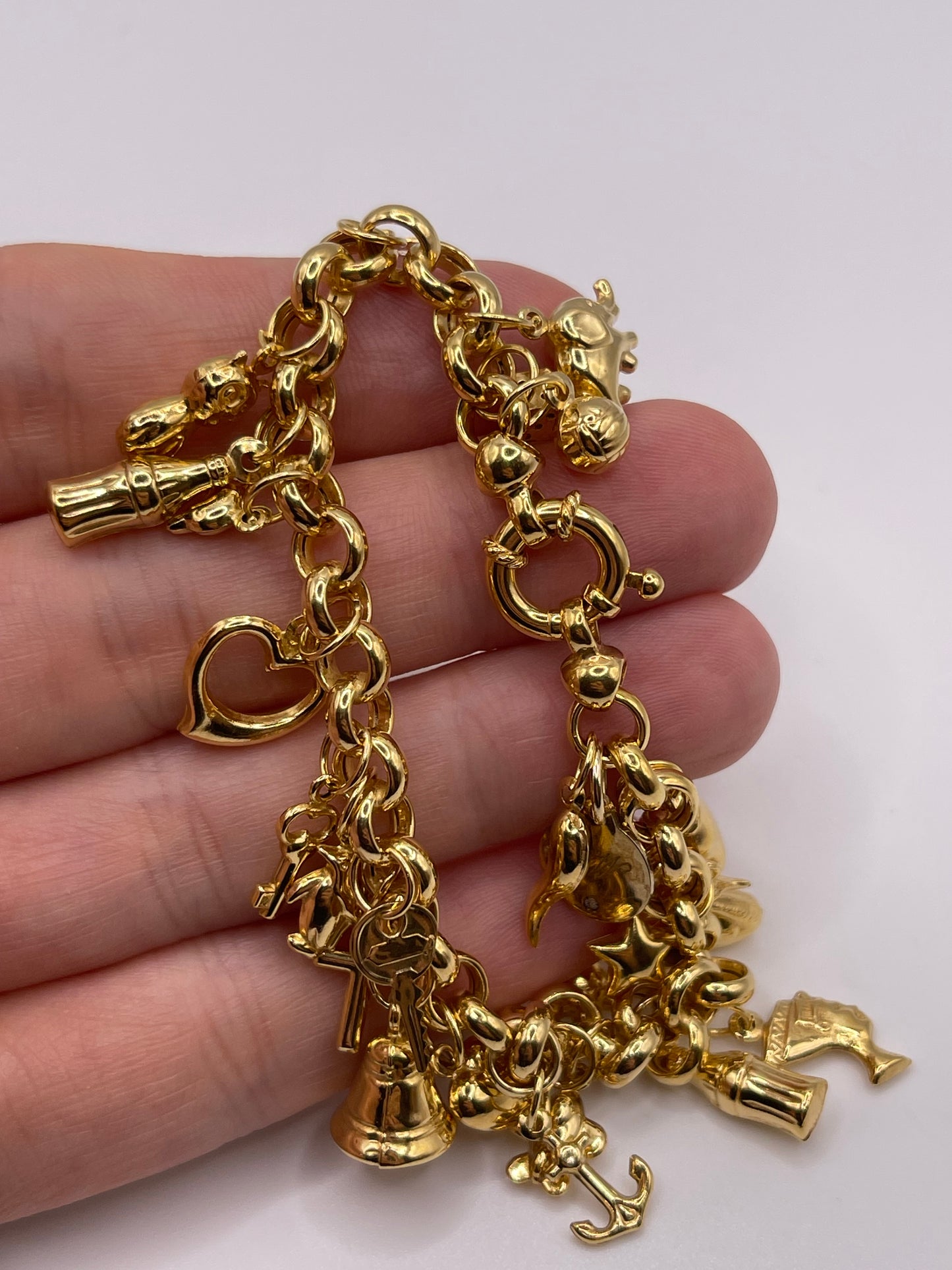 9ct gold charm bracelet
