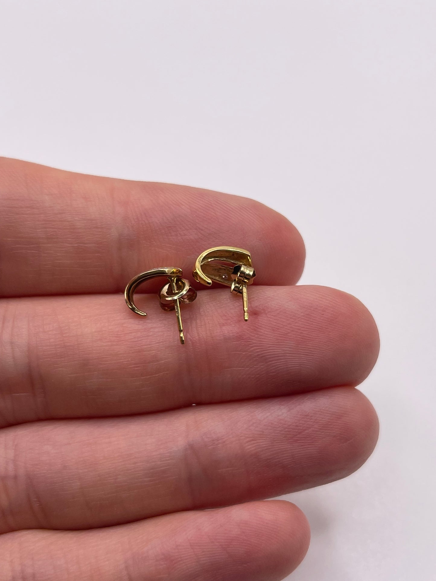 9ct gold diamond earrings