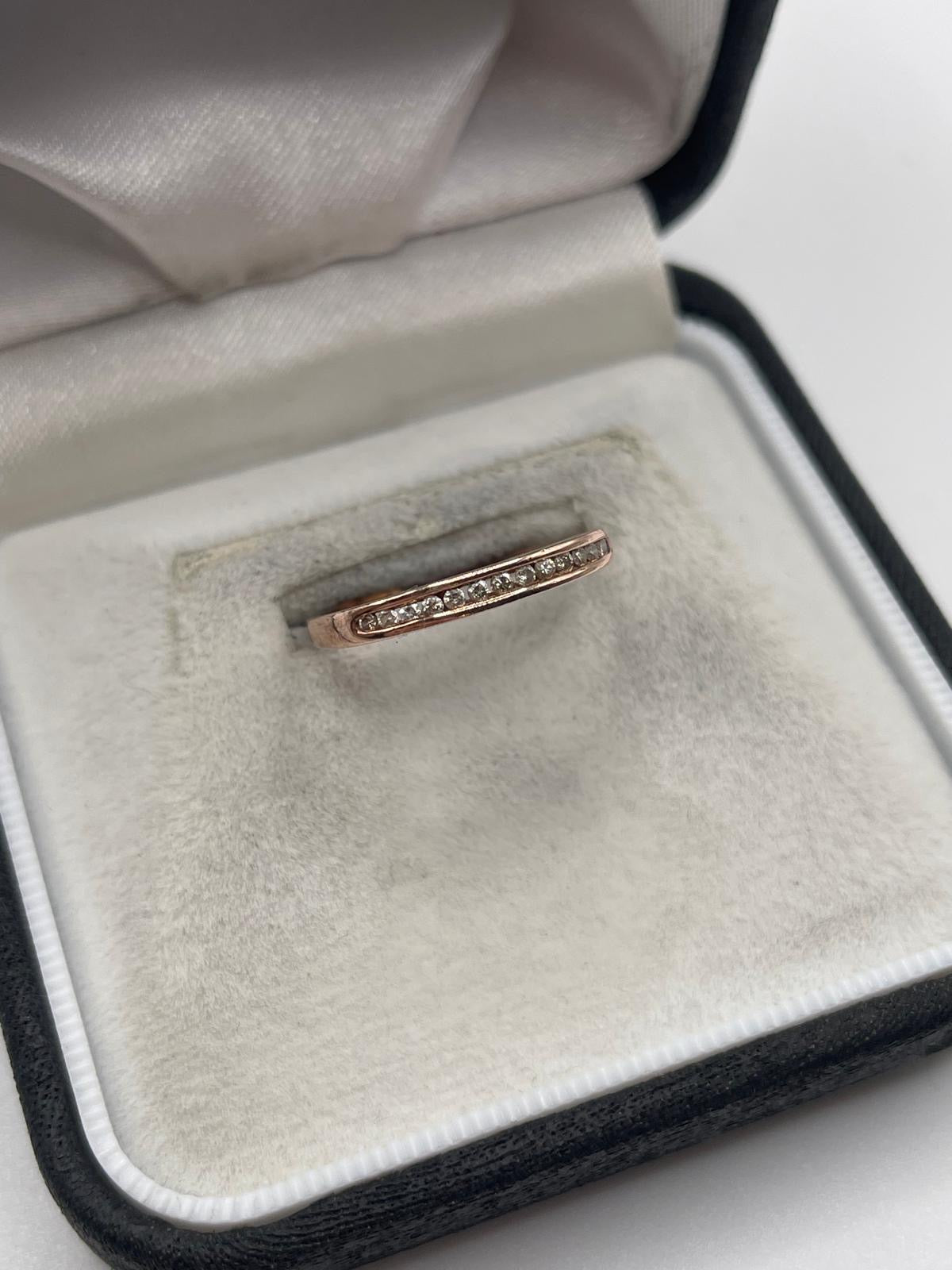 9ct rose gold diamond ring