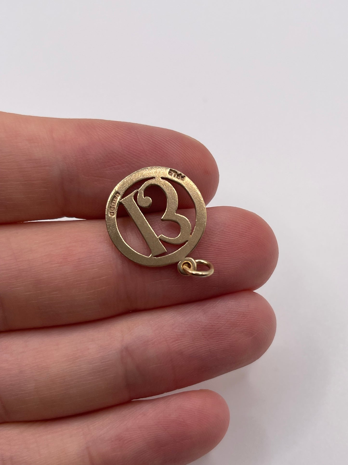 9ct gold 13 charm