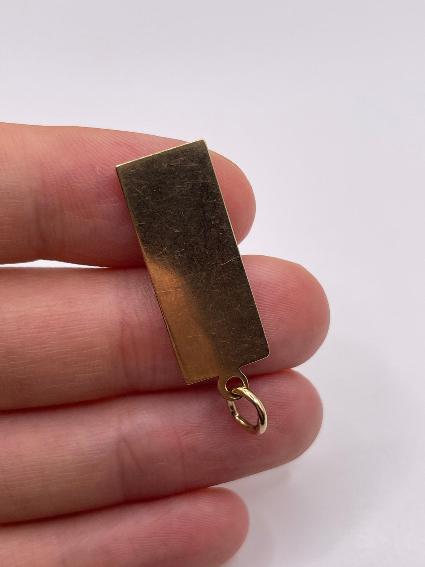 9ct gold ingot pendant