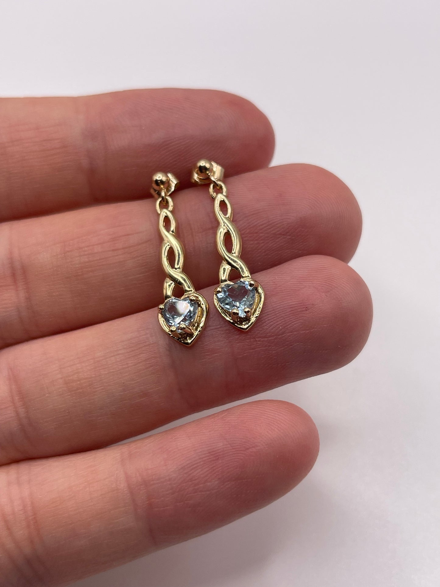 9ct gold topaz earrings