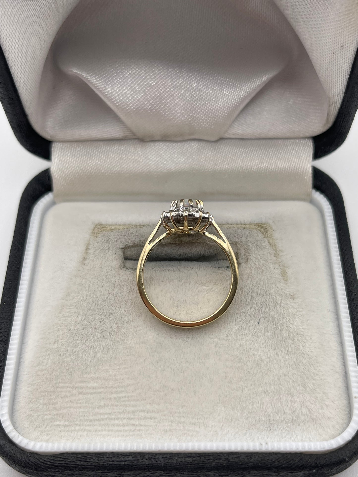9ct gold opal and diamond ring