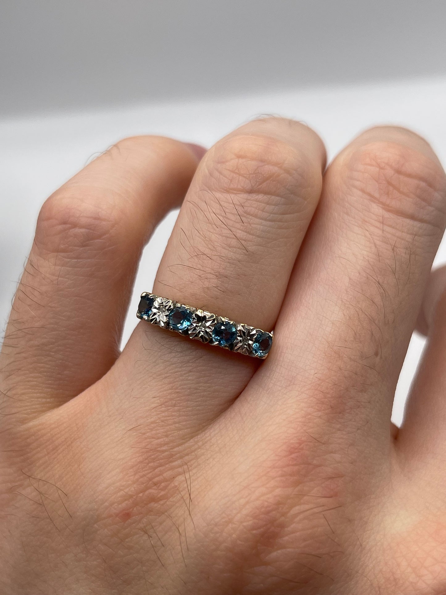 9ct gold topaz and diamond ring