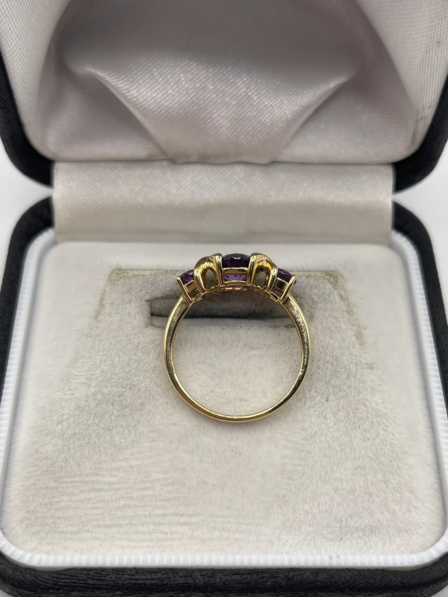 9ct gold amethyst ring