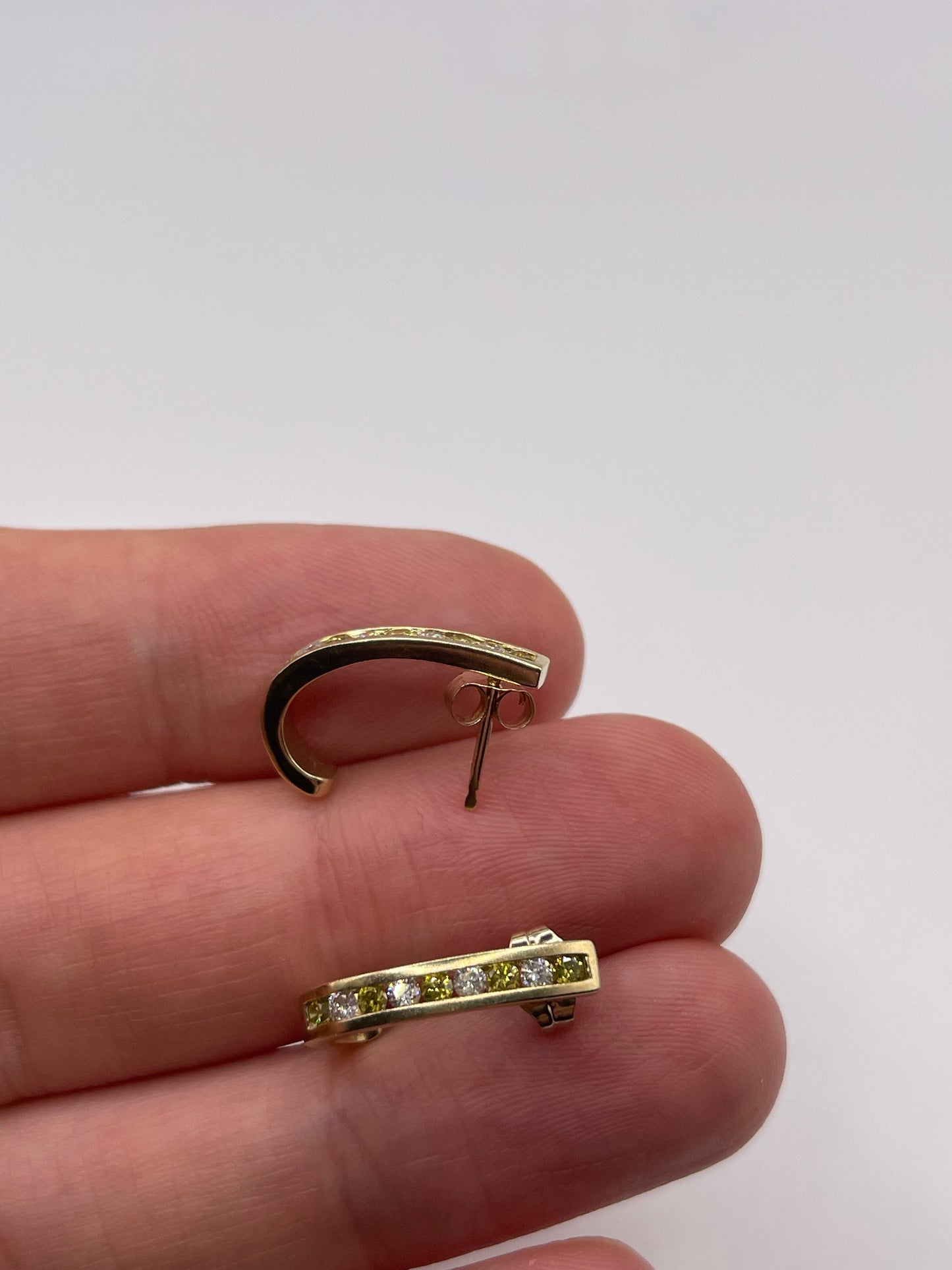 9ct gold diamond earrings