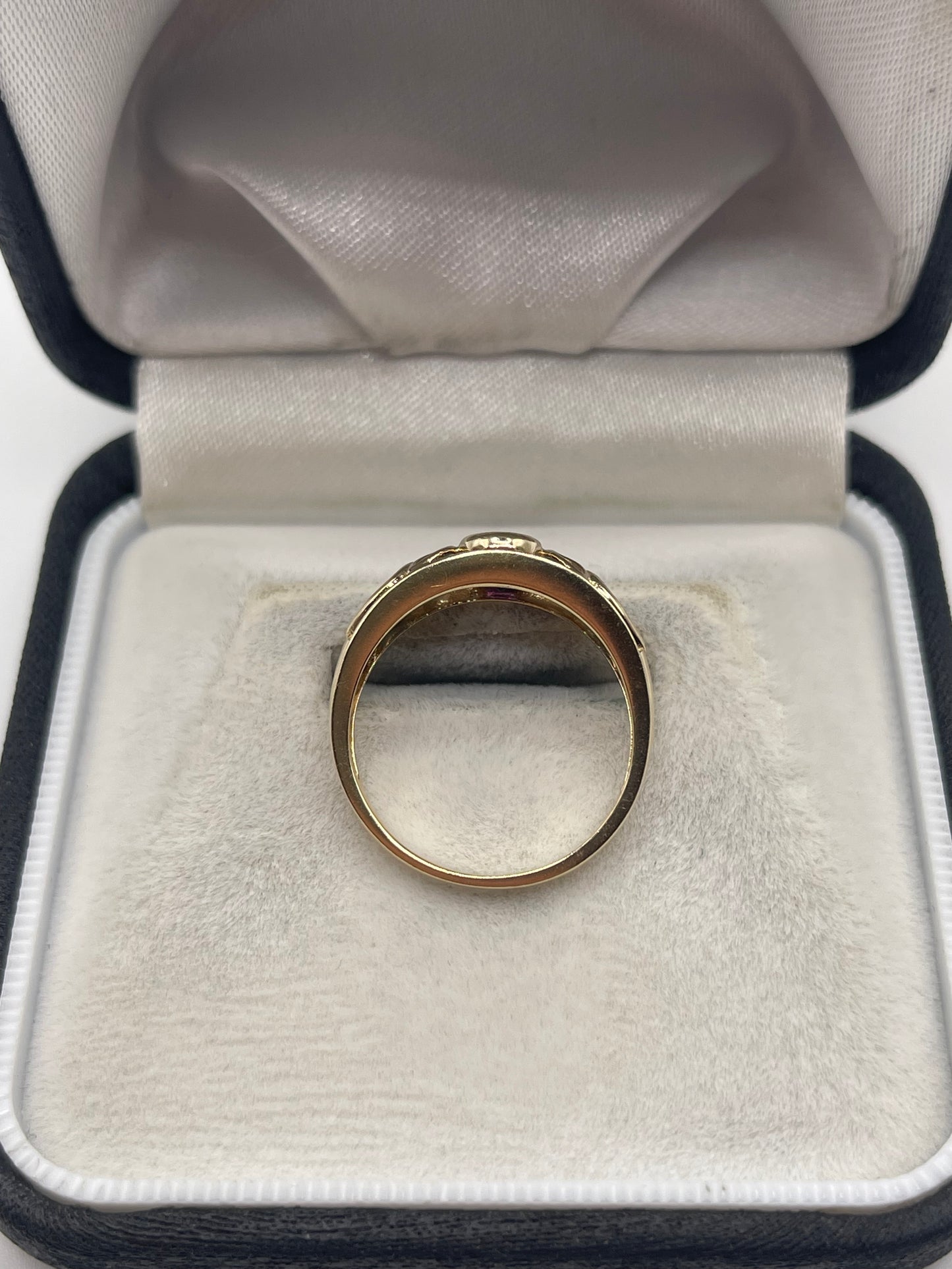 9ct gold amethyst and topaz ring