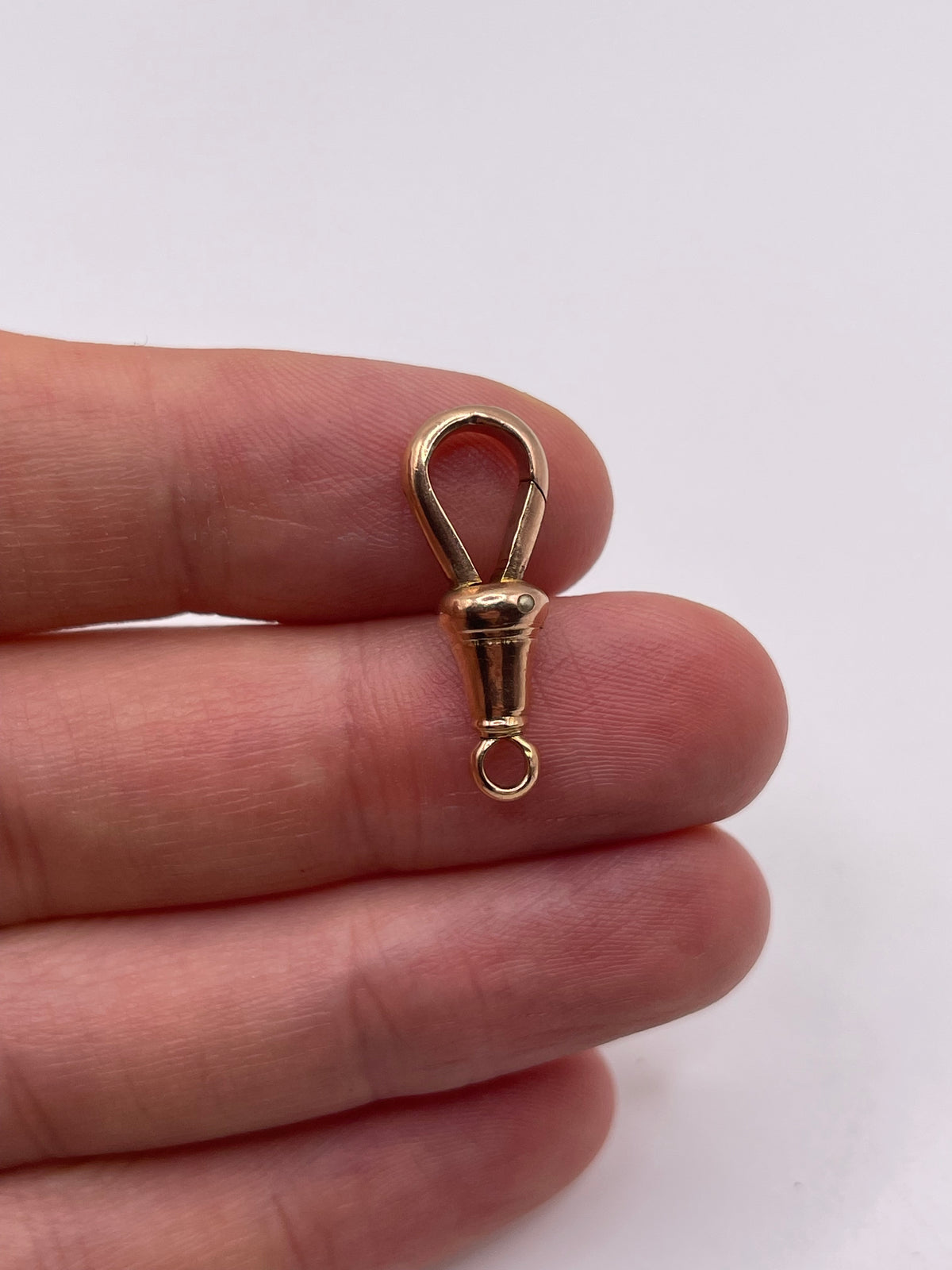 9ct rose gold dog clip E