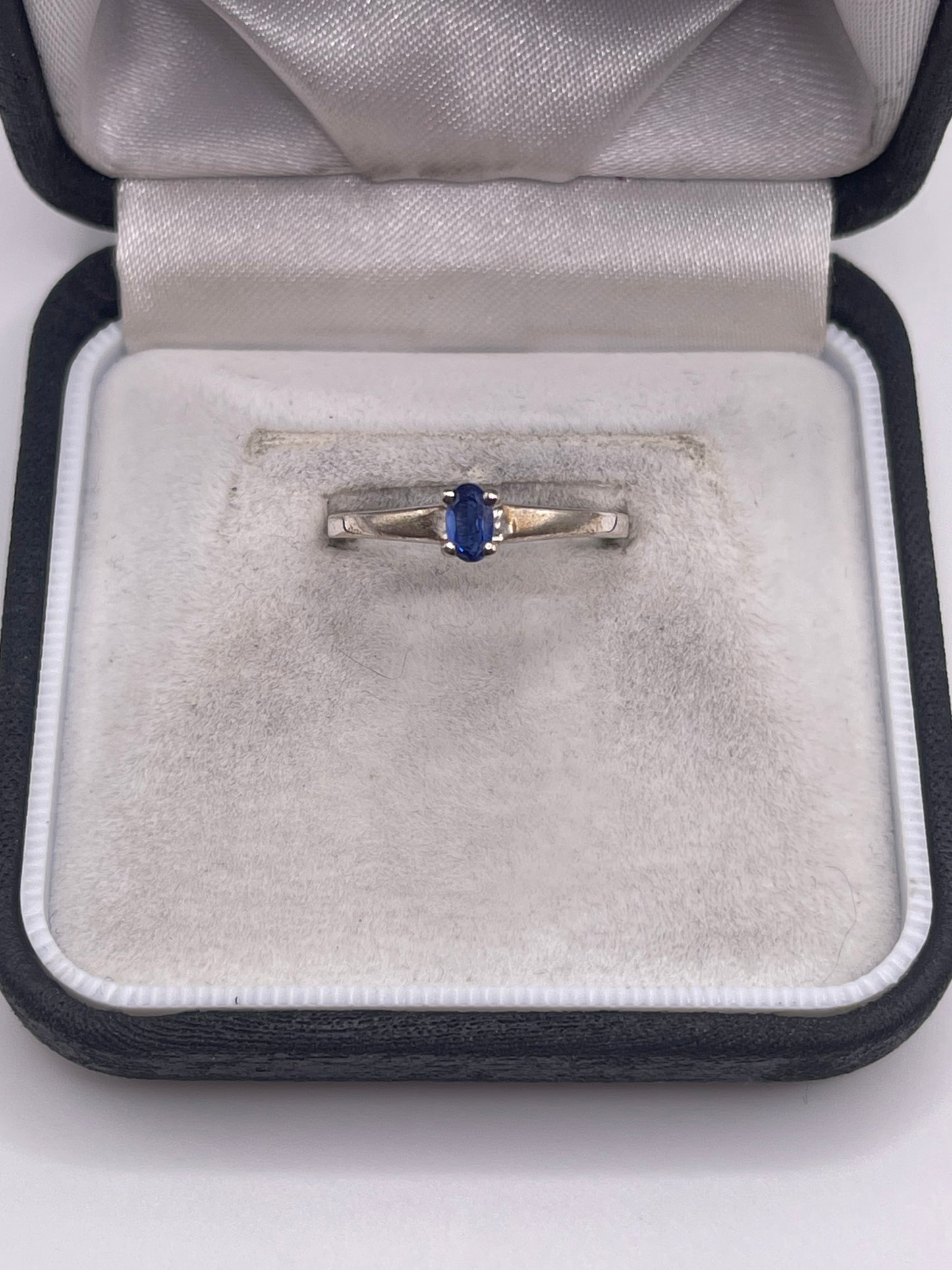 Silver kyanite ring