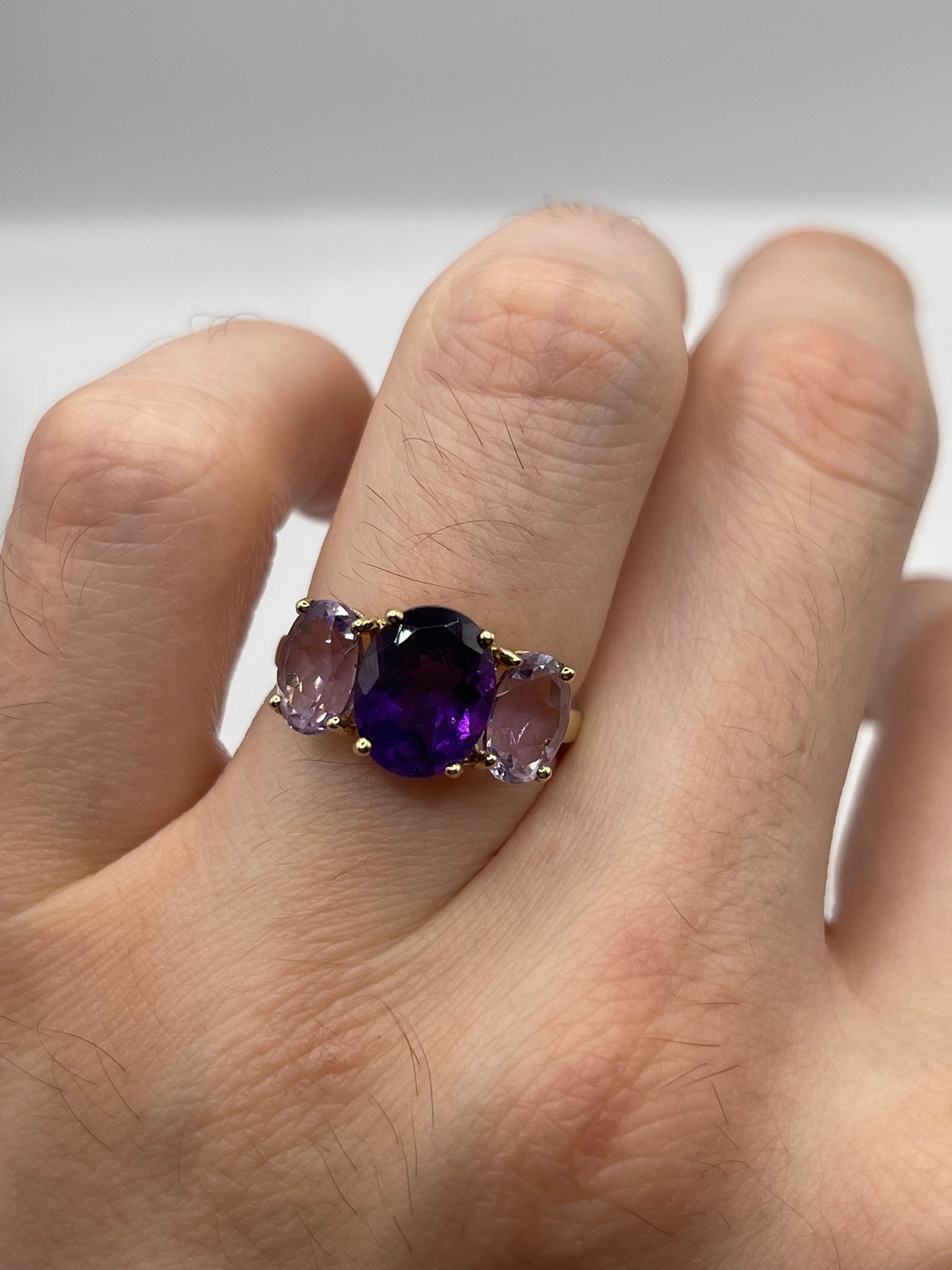 9ct gold amethyst ring