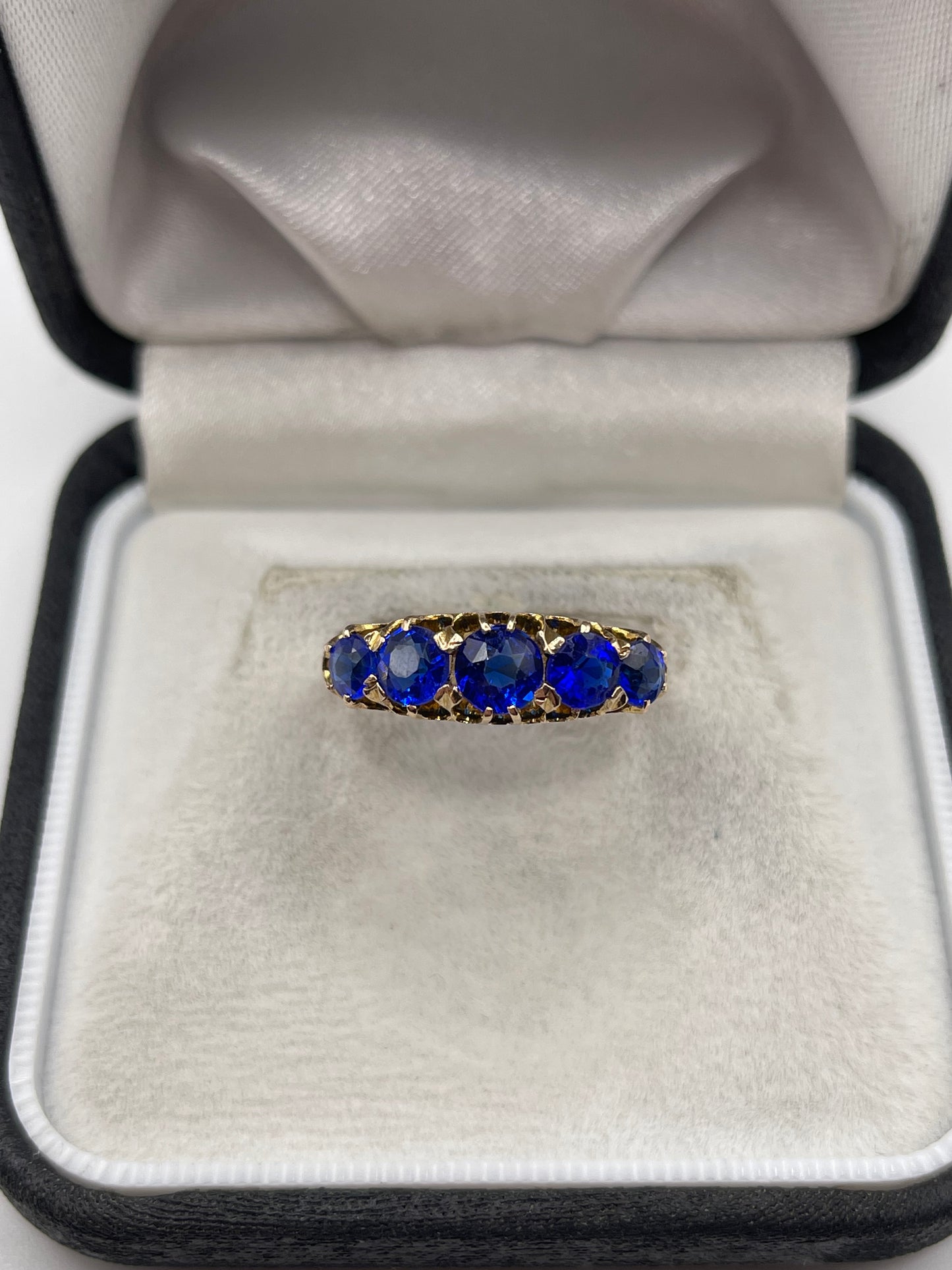 Antique 9ct rose gold paste ring