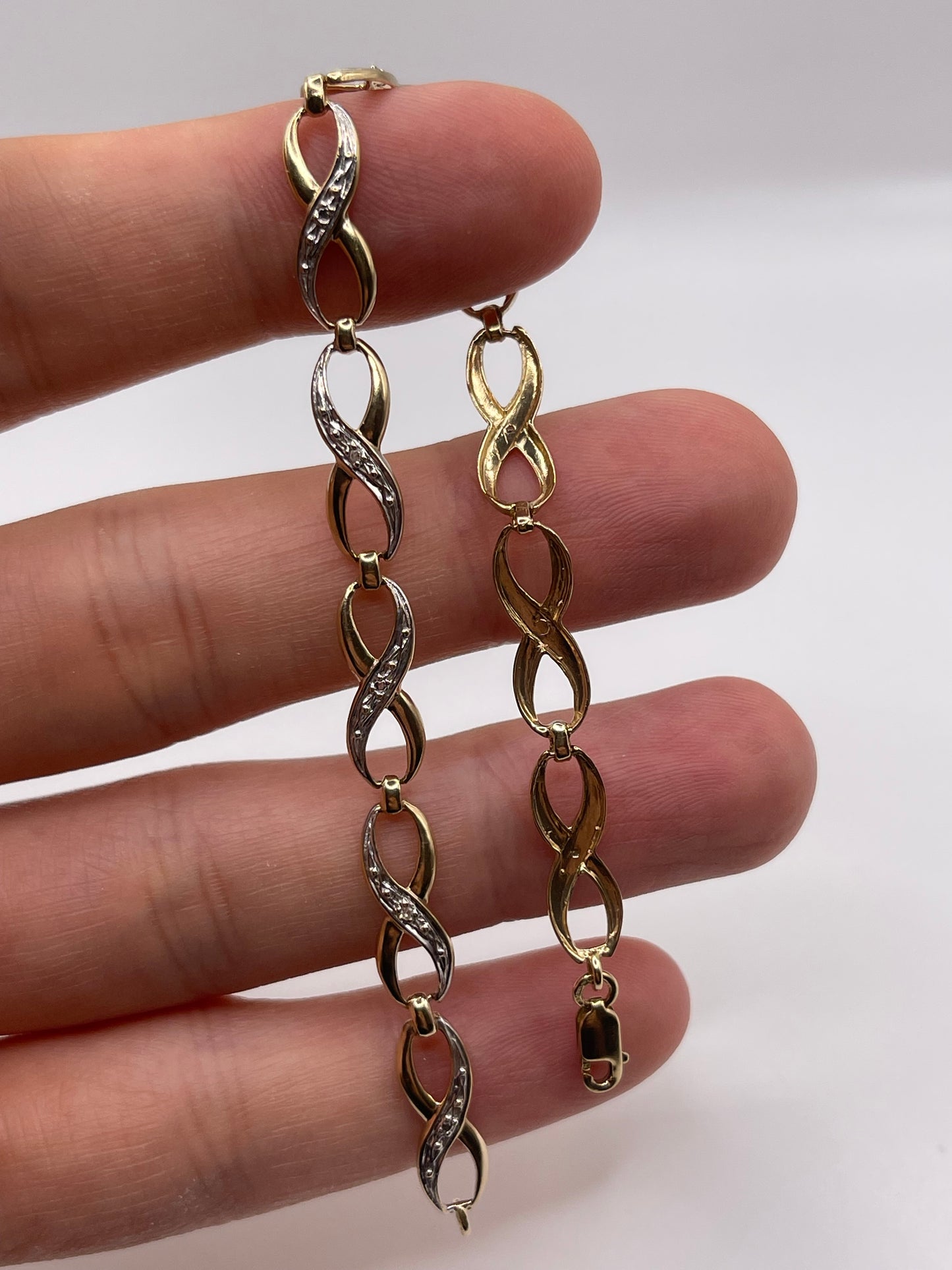 9ct gold diamond bracelet
