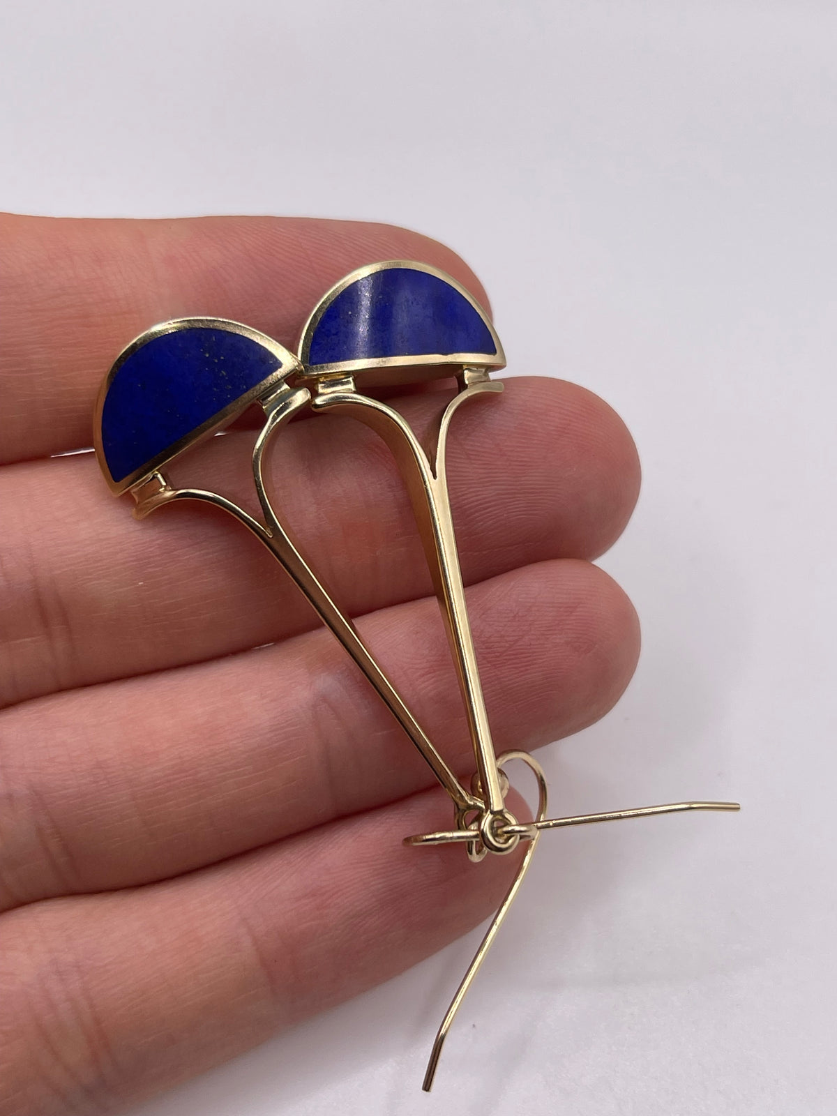 9ct gold lapis lazuli earrings