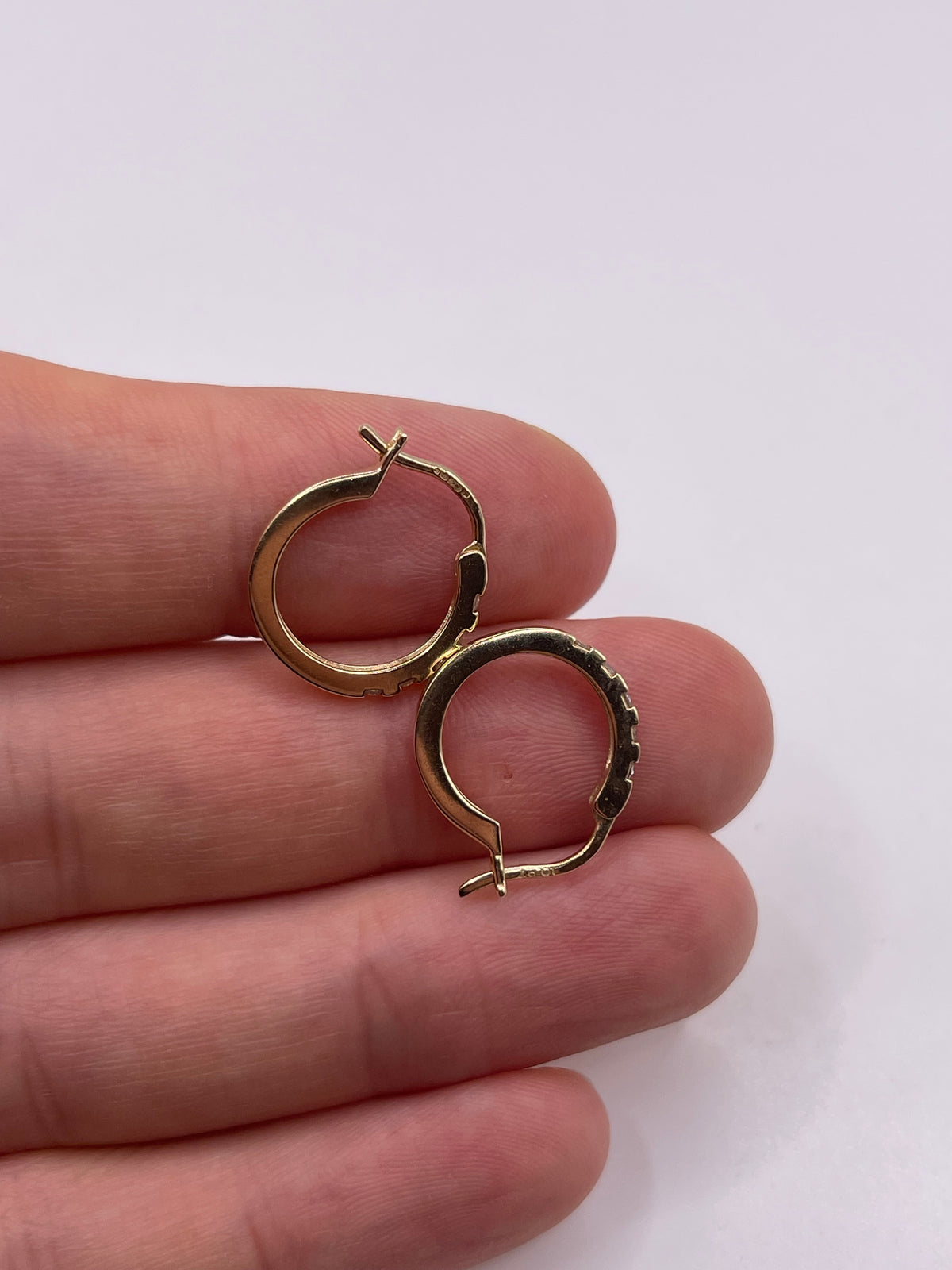9ct gold diamond earrings