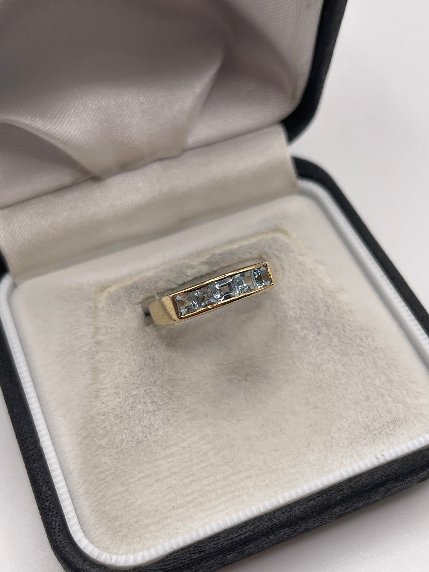 9ct gold blue topaz ring