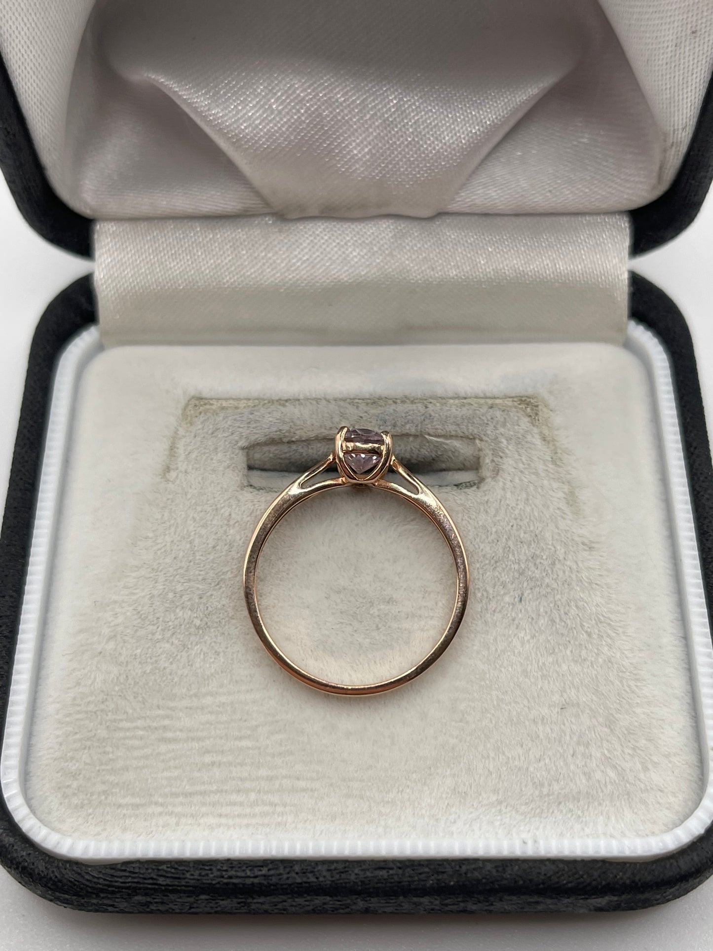 9ct rose gold kunzite ring