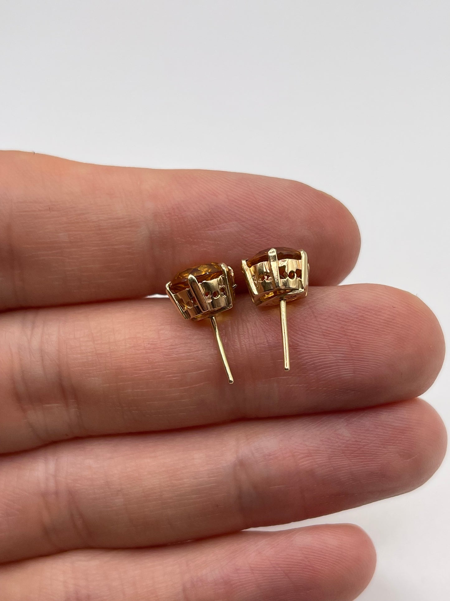 9ct gold citrine earrings
