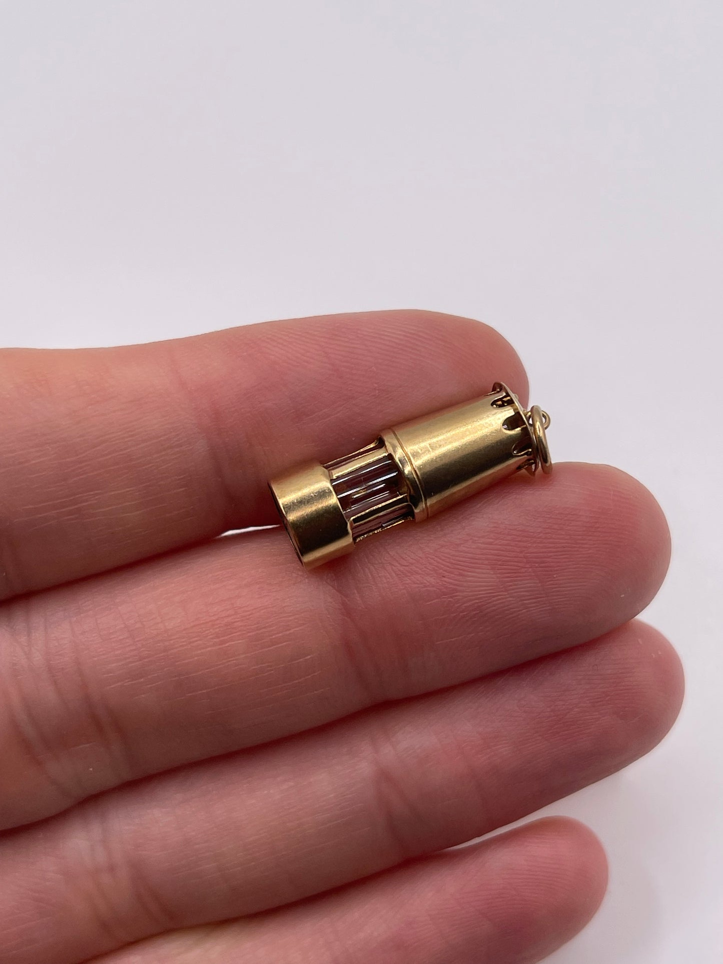 9ct gold miners lamp charm