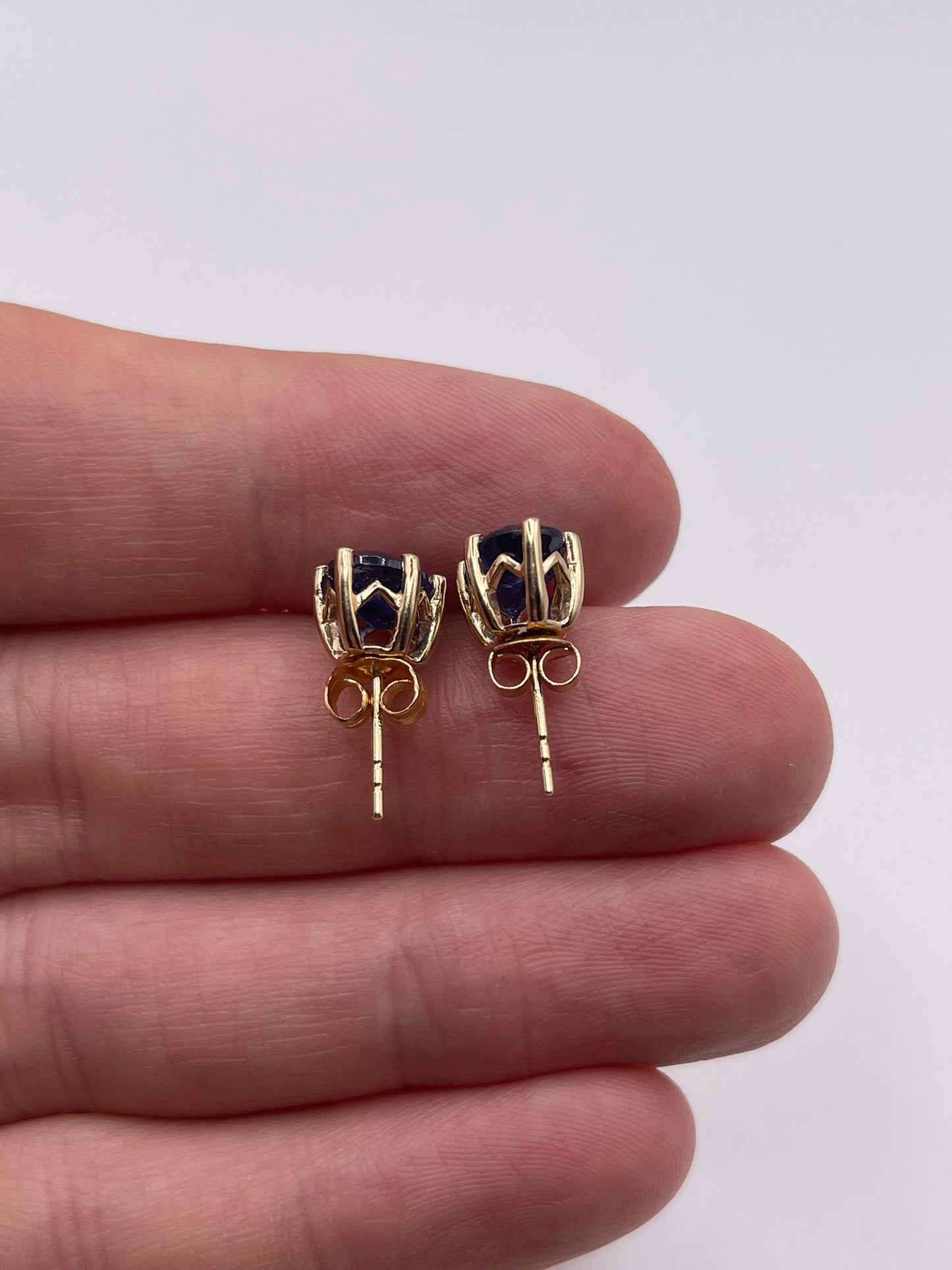 9ct gold kyanite earrings