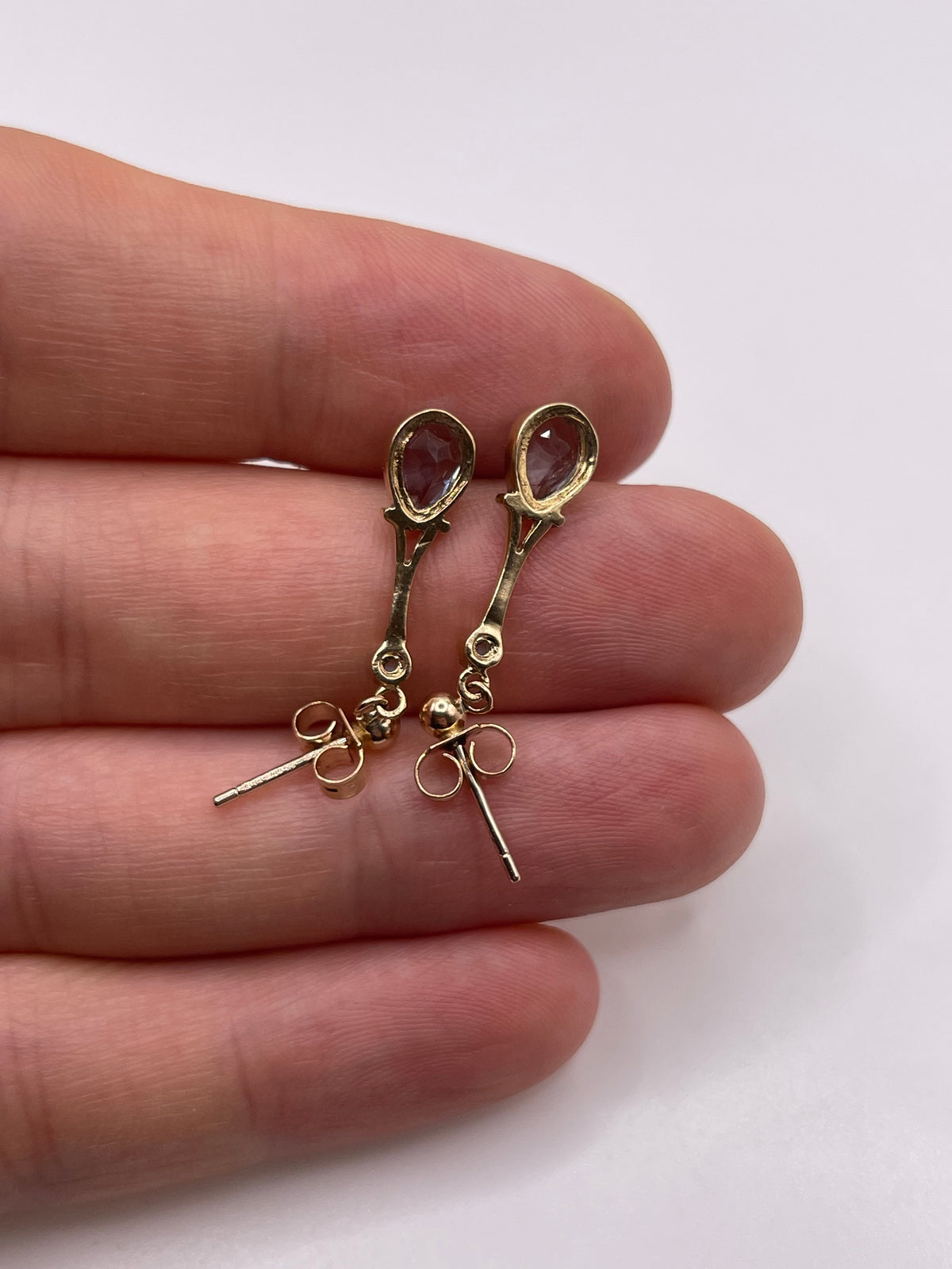 9ct gold aquamarine and pearl earrings