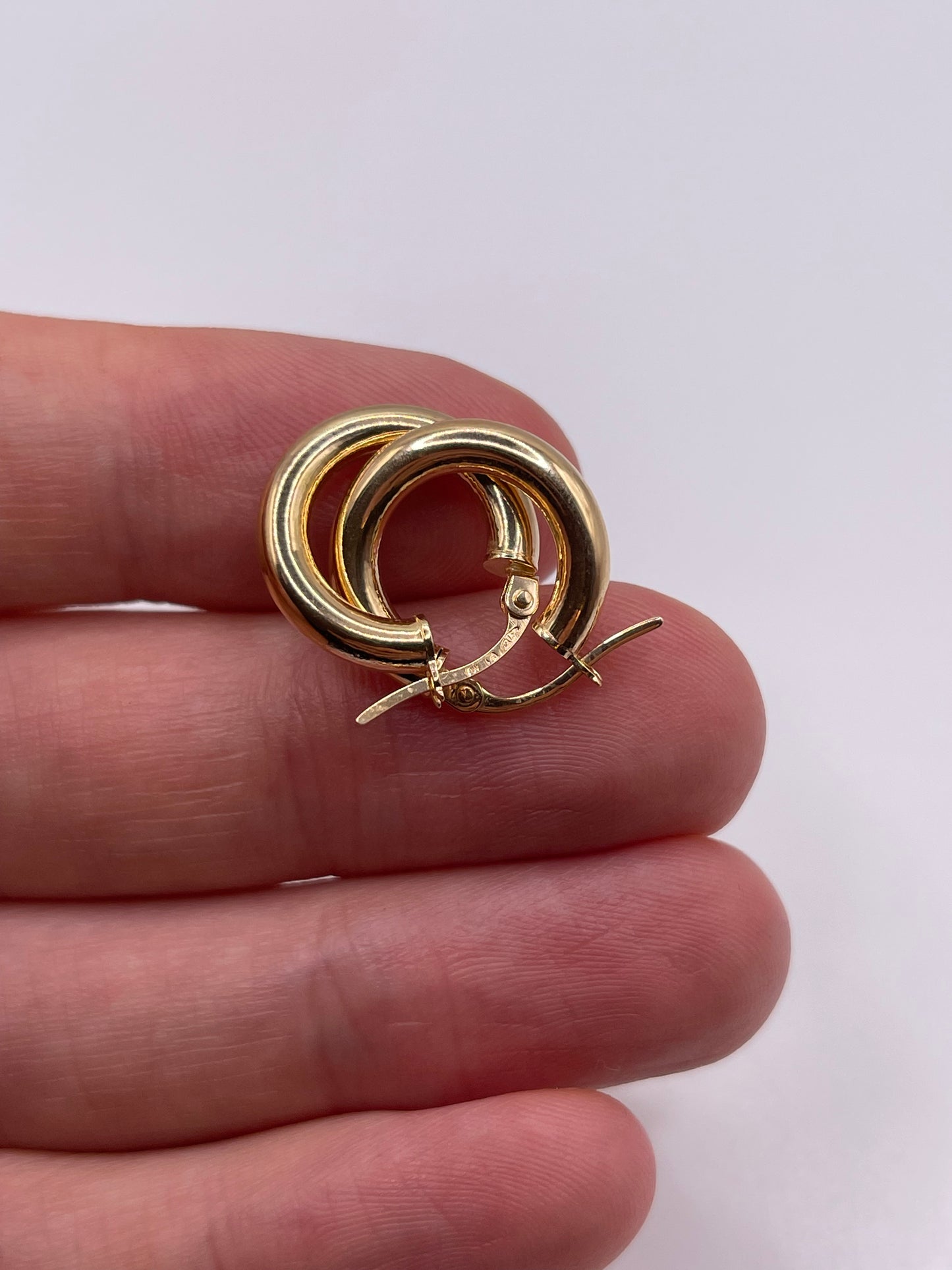 9ct gold creole earrings