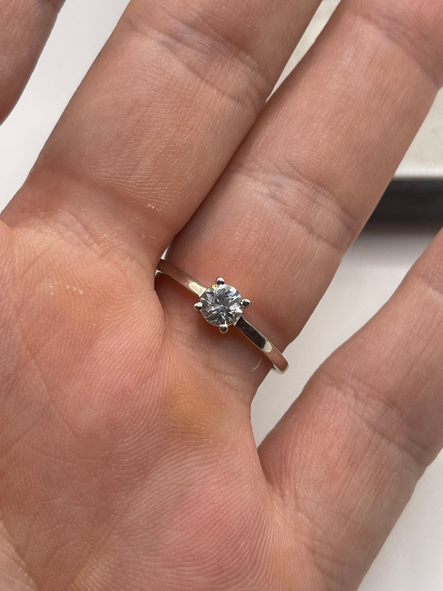 Silver cz ring