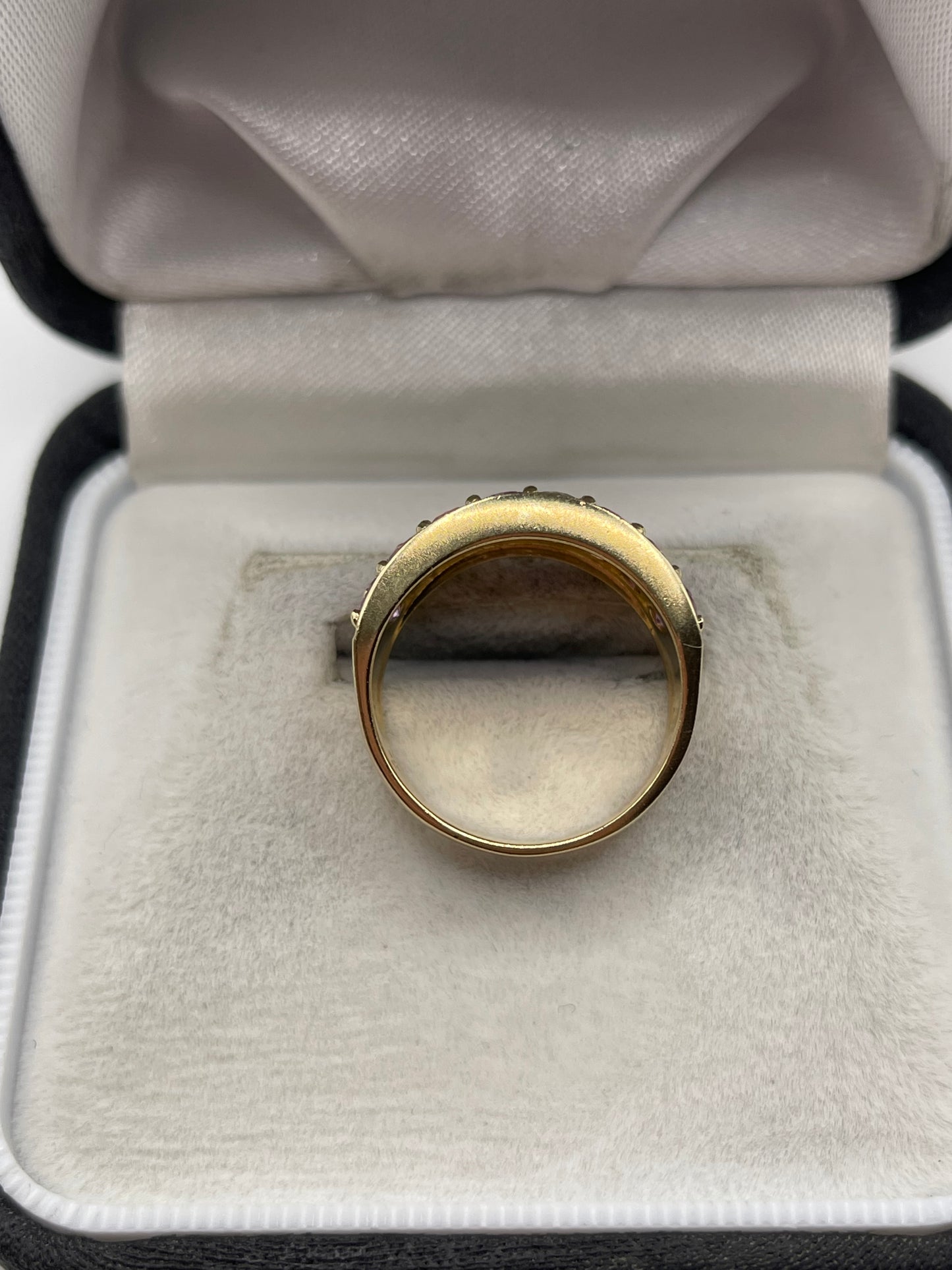 9ct gold fancy sapphire cluster ring