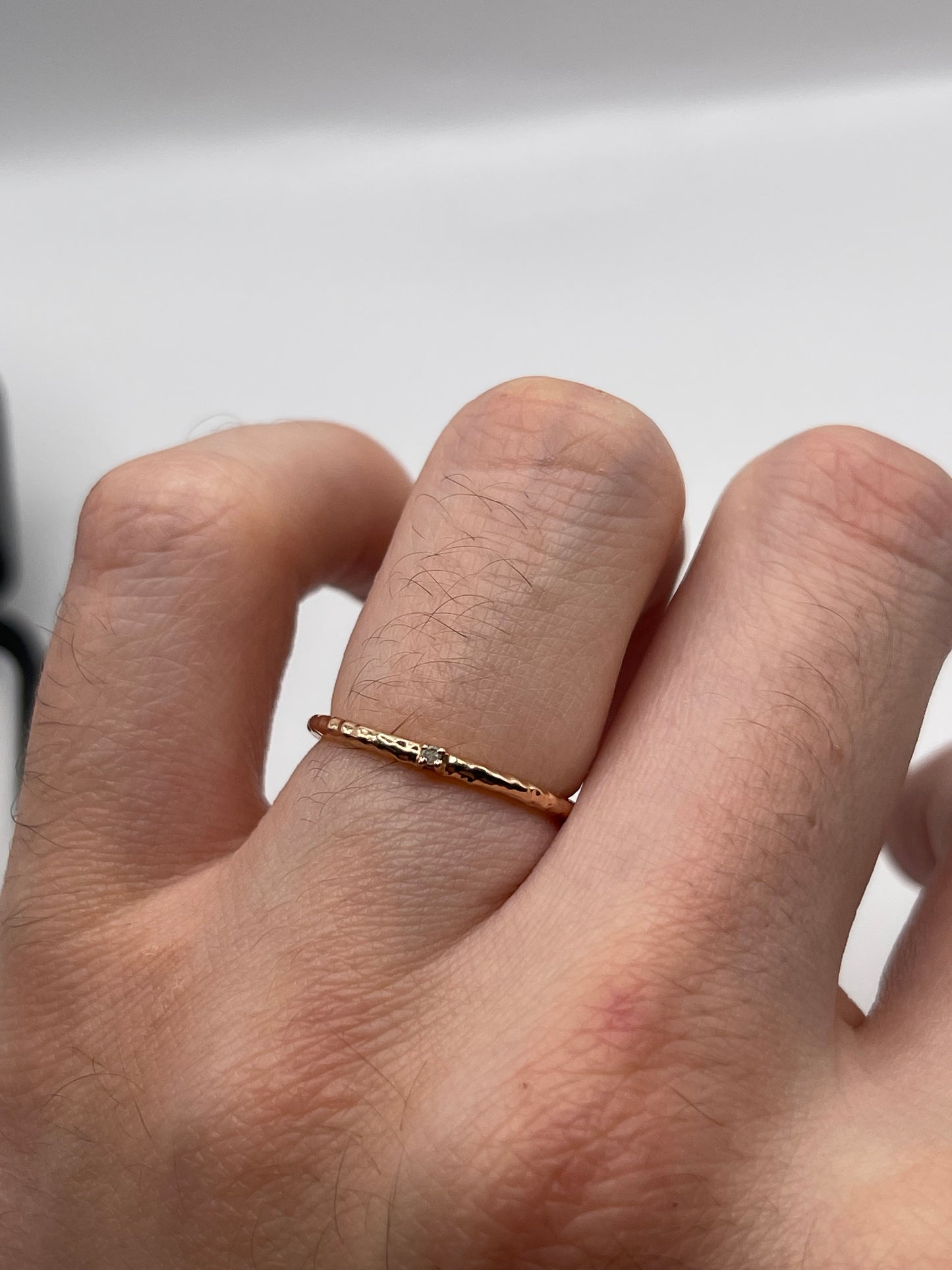 9ct rose gold diamond ring