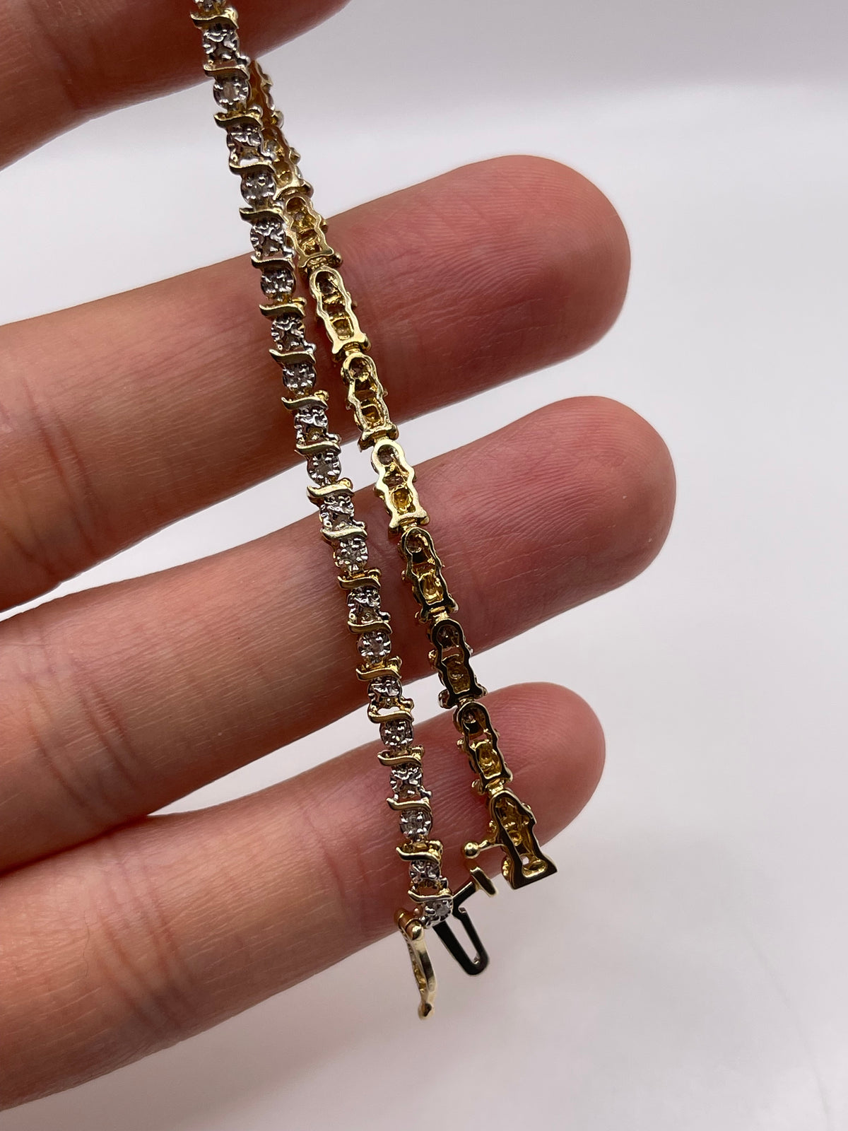 9ct gold diamond bracelet