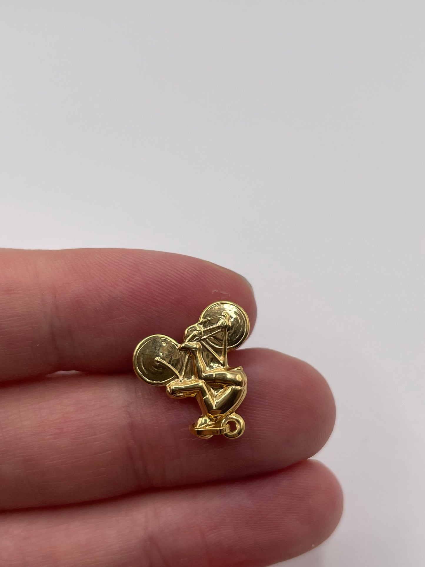 9ct gold cyclist charm