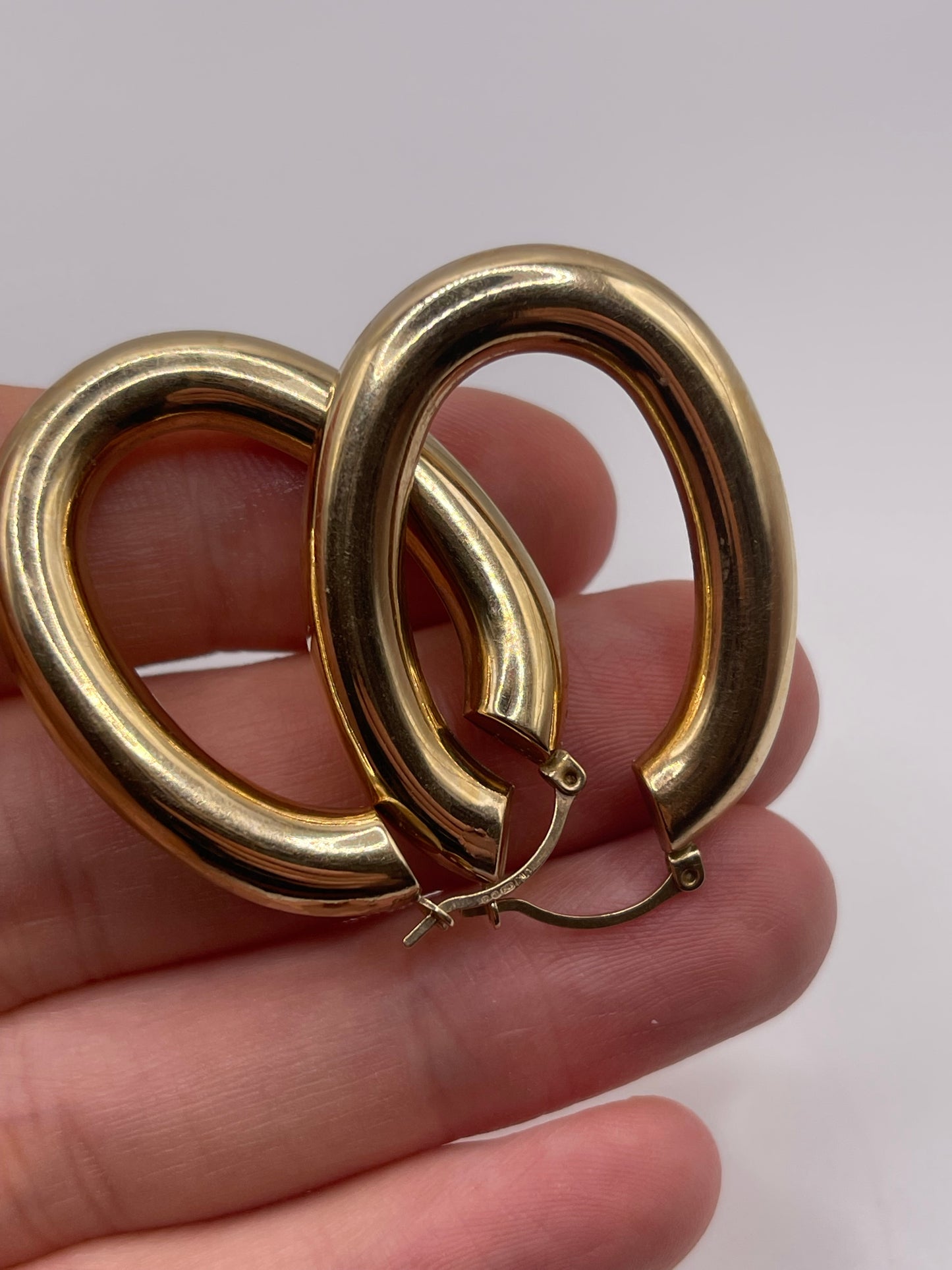 9ct gold creole earrings