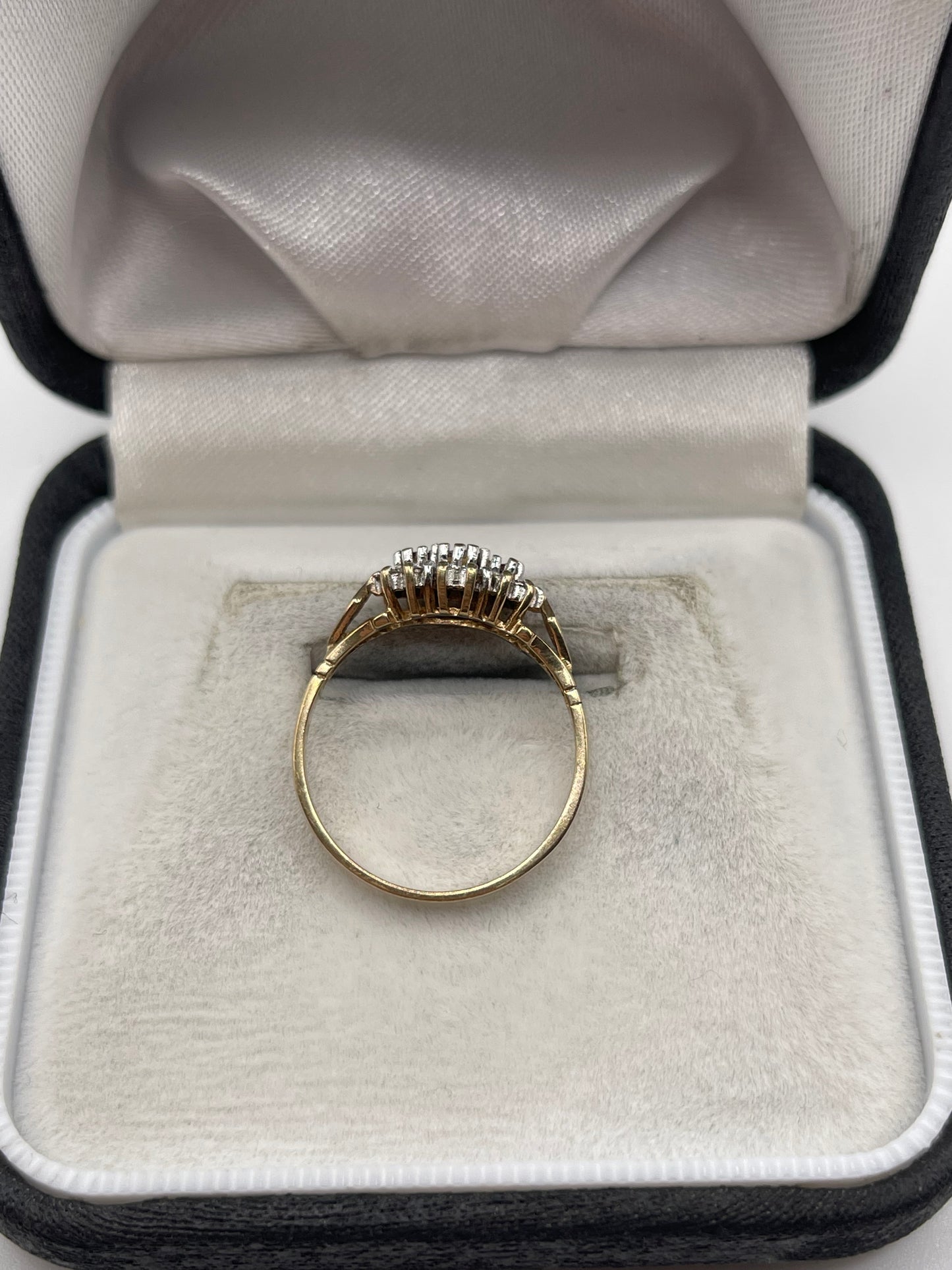9ct gold ruby and diamond ring