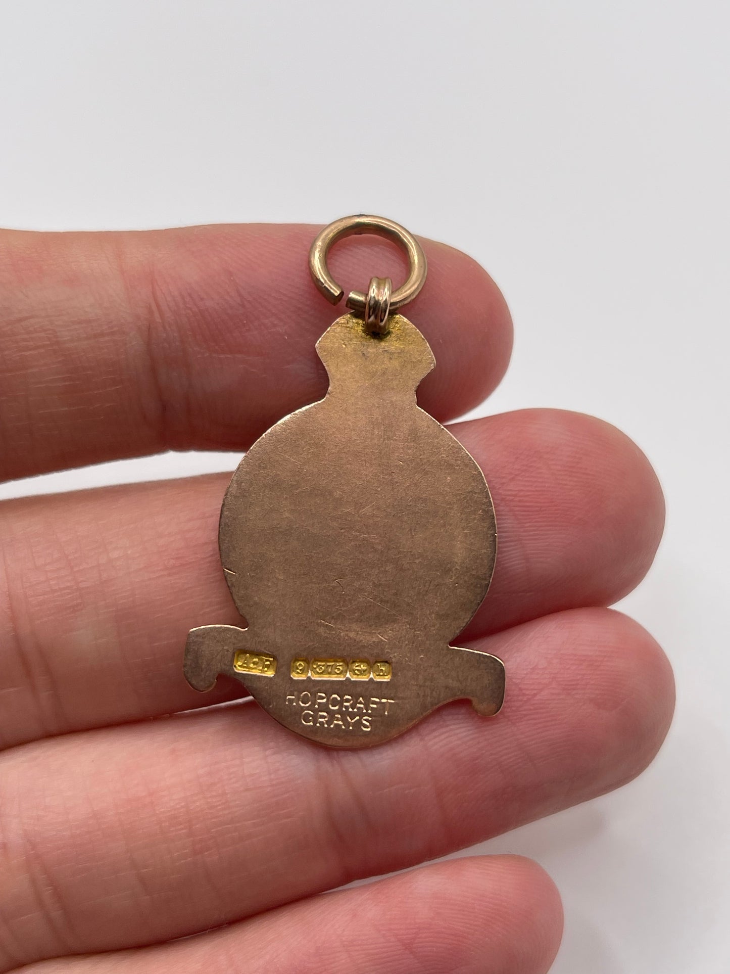 9ct rose gold Royal Horse Artillery pendant