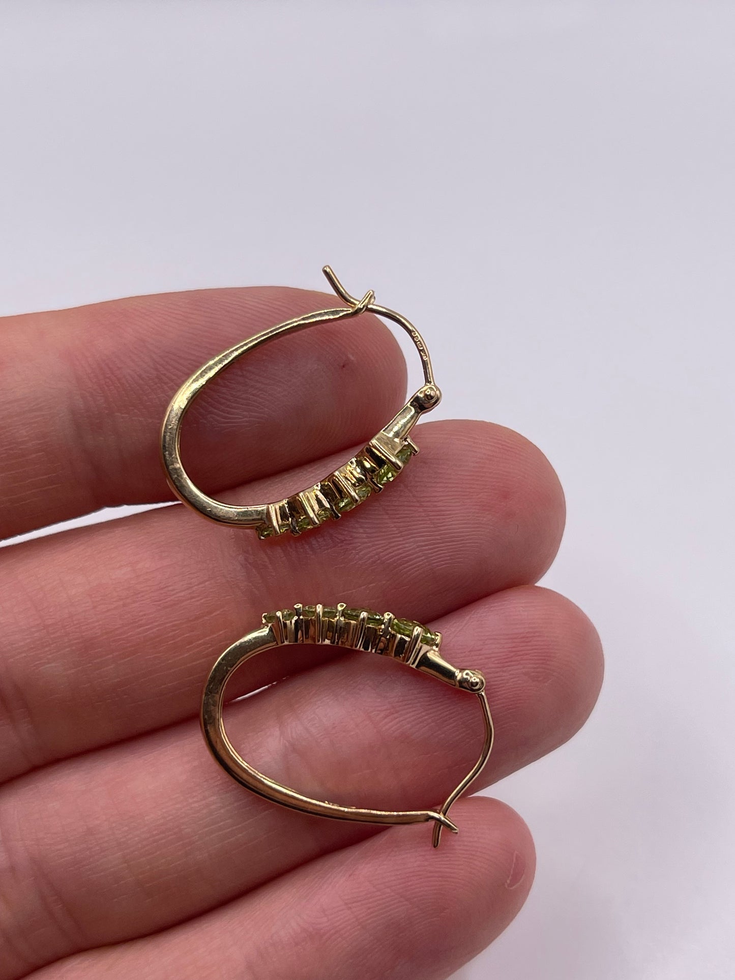 9ct gold peridot earrings