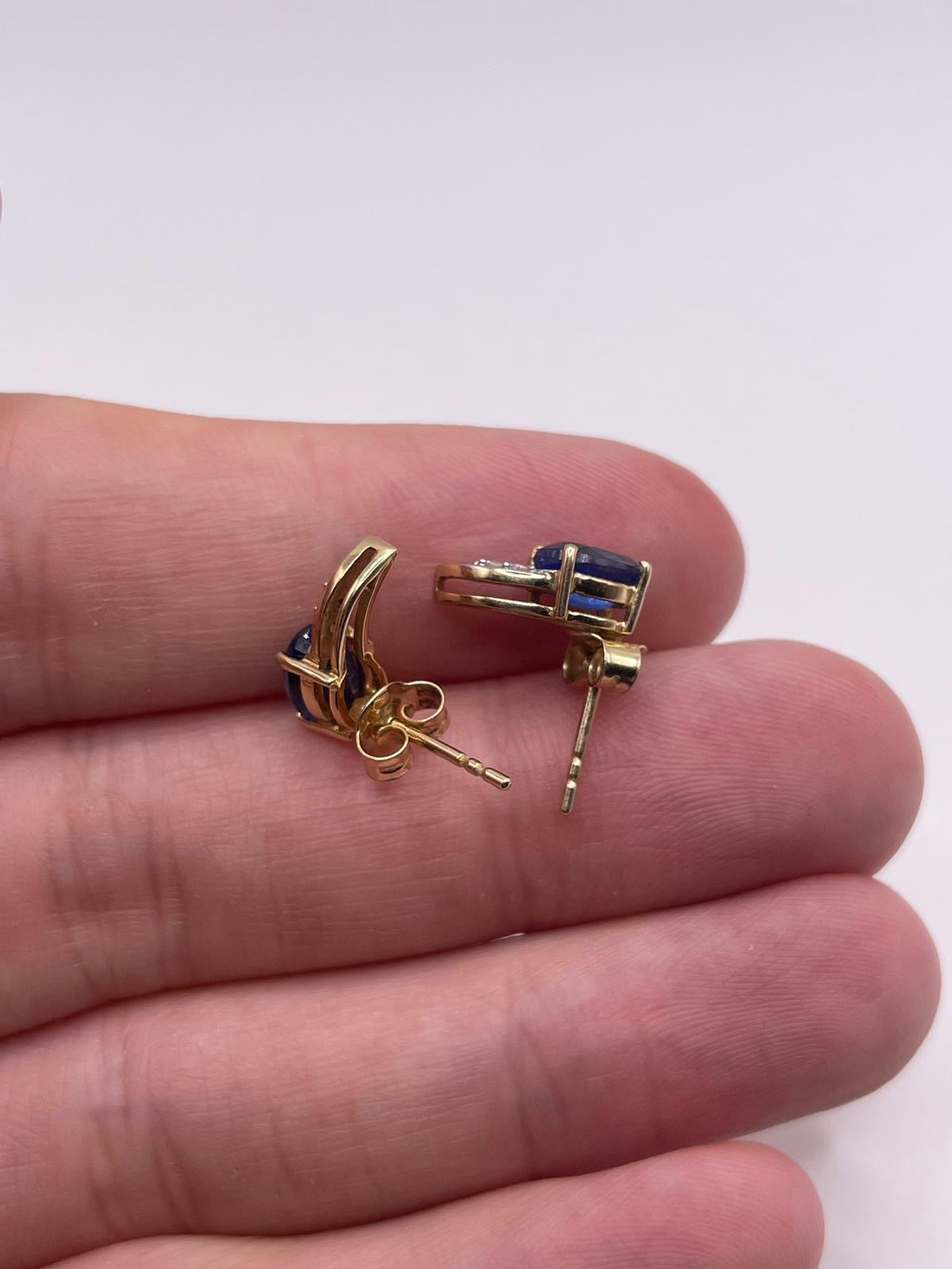 9ct gold kyanite earrings