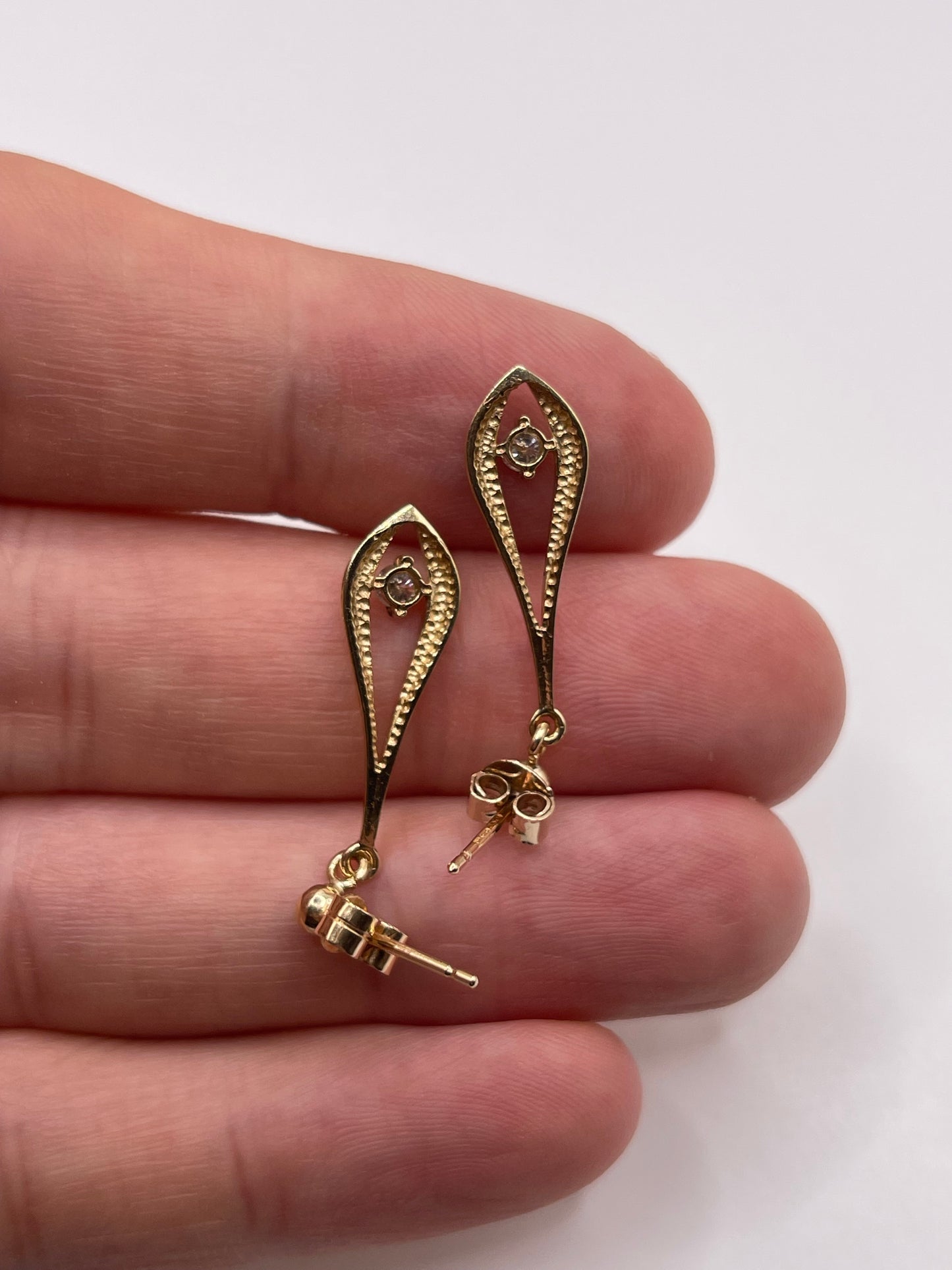 9ct gold diamond earrings