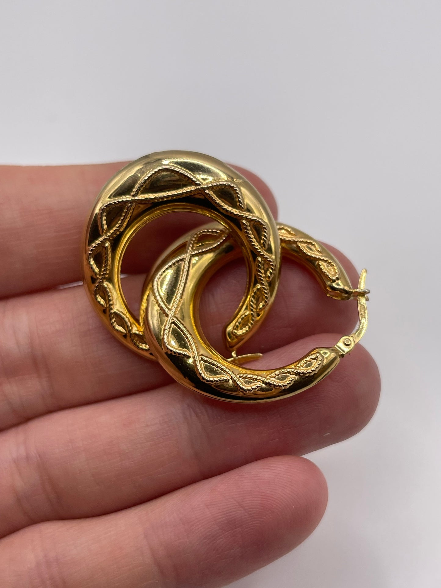 9ct gold creole earrings