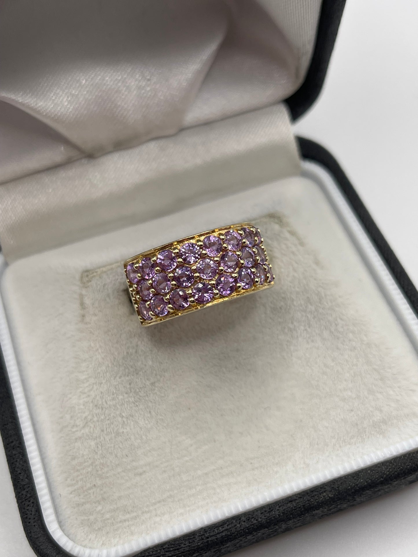 9ct gold fancy sapphire cluster ring